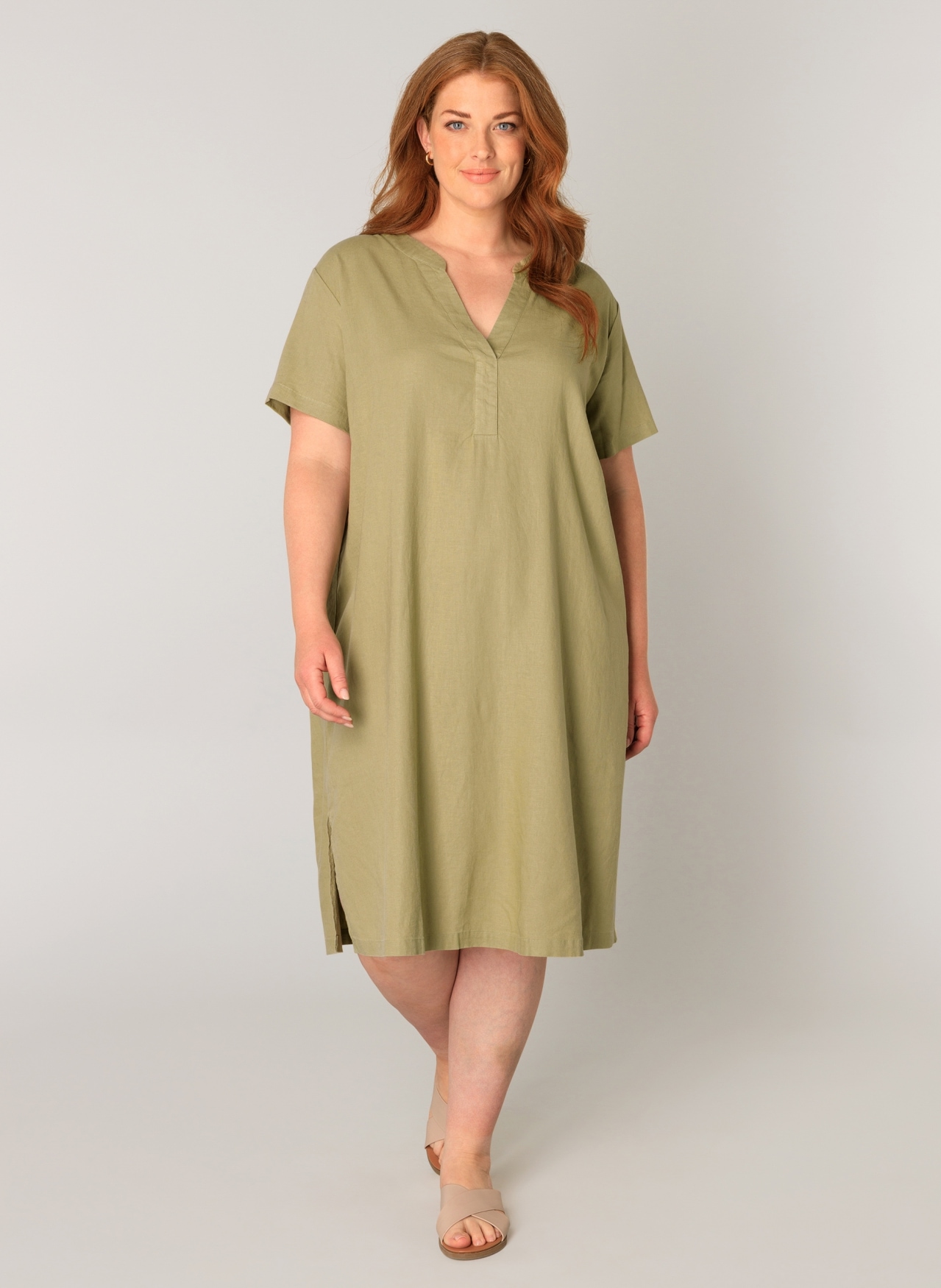 Base Level Curvy Tunikakleid »Yacinthe«, mit Leinen
