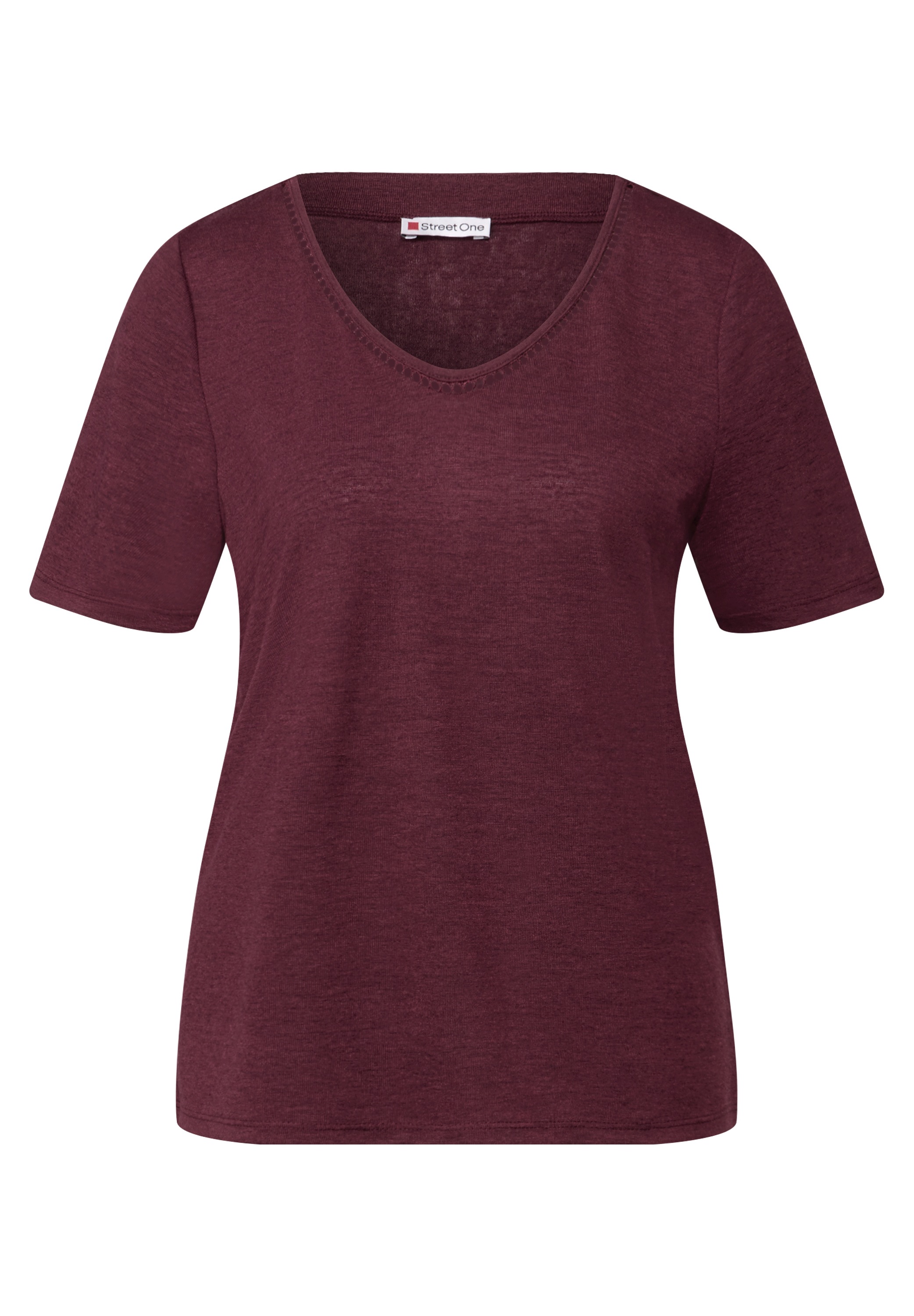 STREET ONE T-Shirt, aus elastischem Materialmix