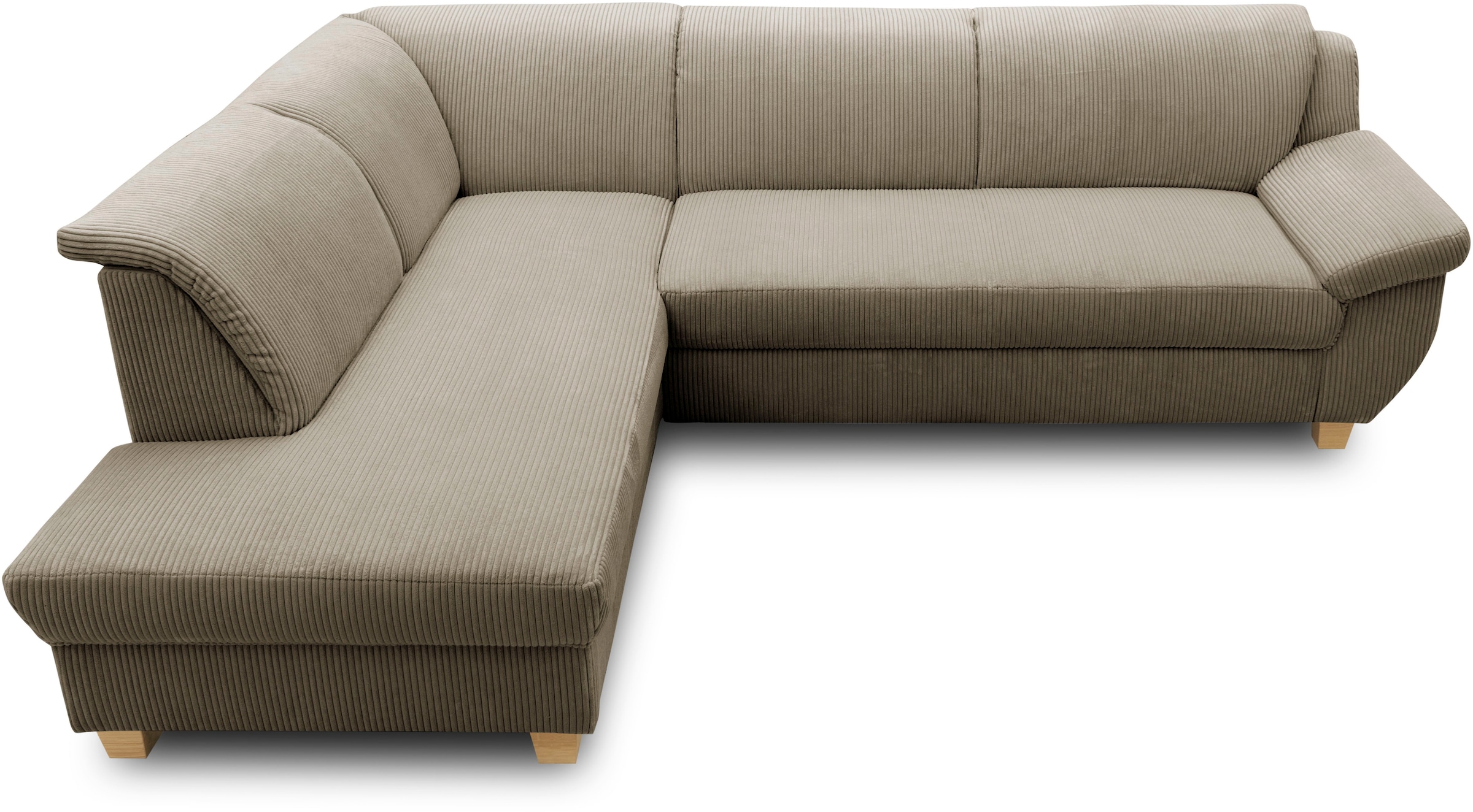 Home affaire Ecksofa »Yesterday Sitzbelastung 140 kg, L-Form«, wahlweise mit Bettfunktion, auch in Cord