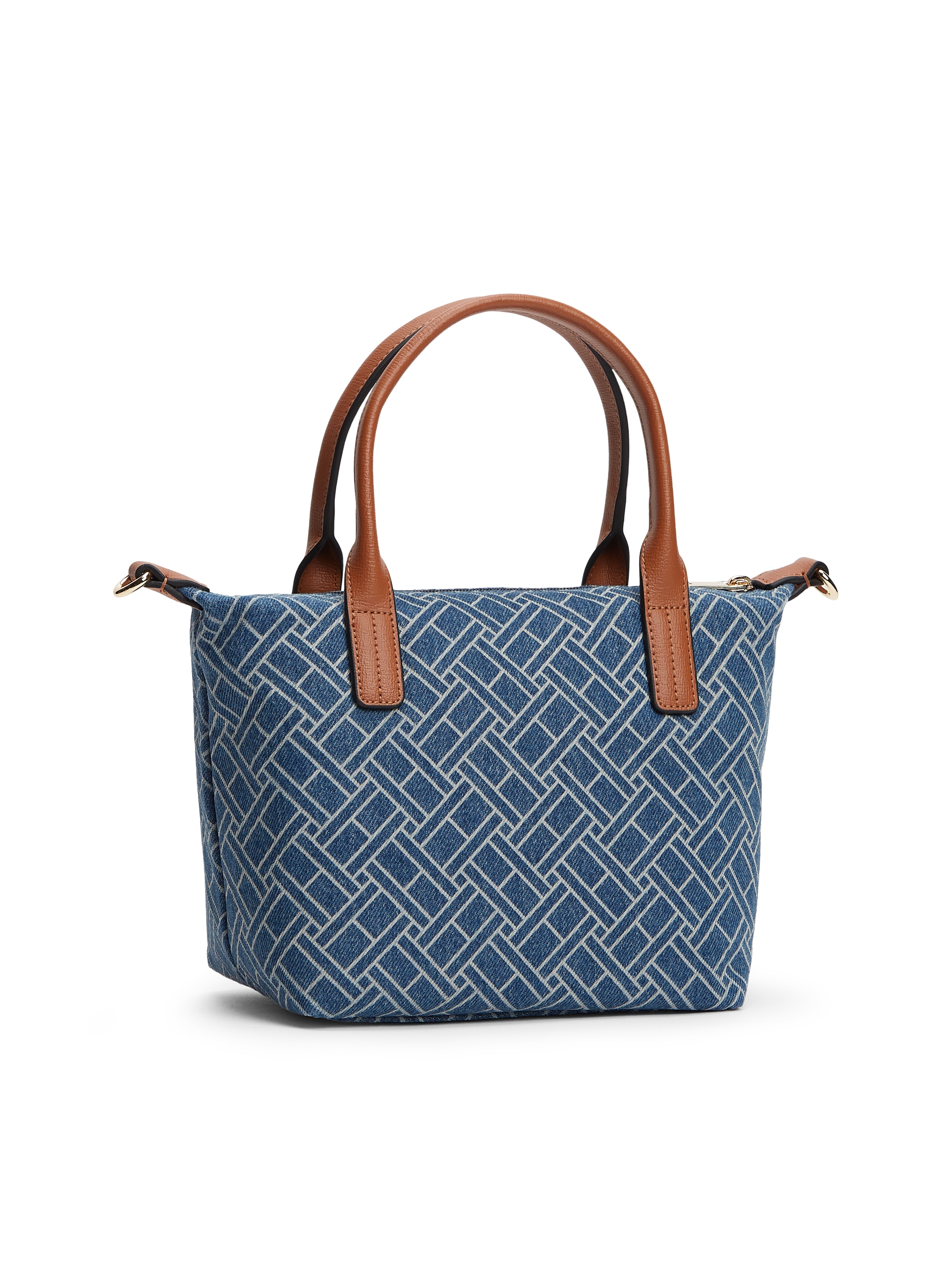 Tommy Hilfiger Tragetasche »POPETTE MINI TOTE DENIM FLAG« Damen Umhängetasche, Schultertasche, Handtasche mit TJ-Label