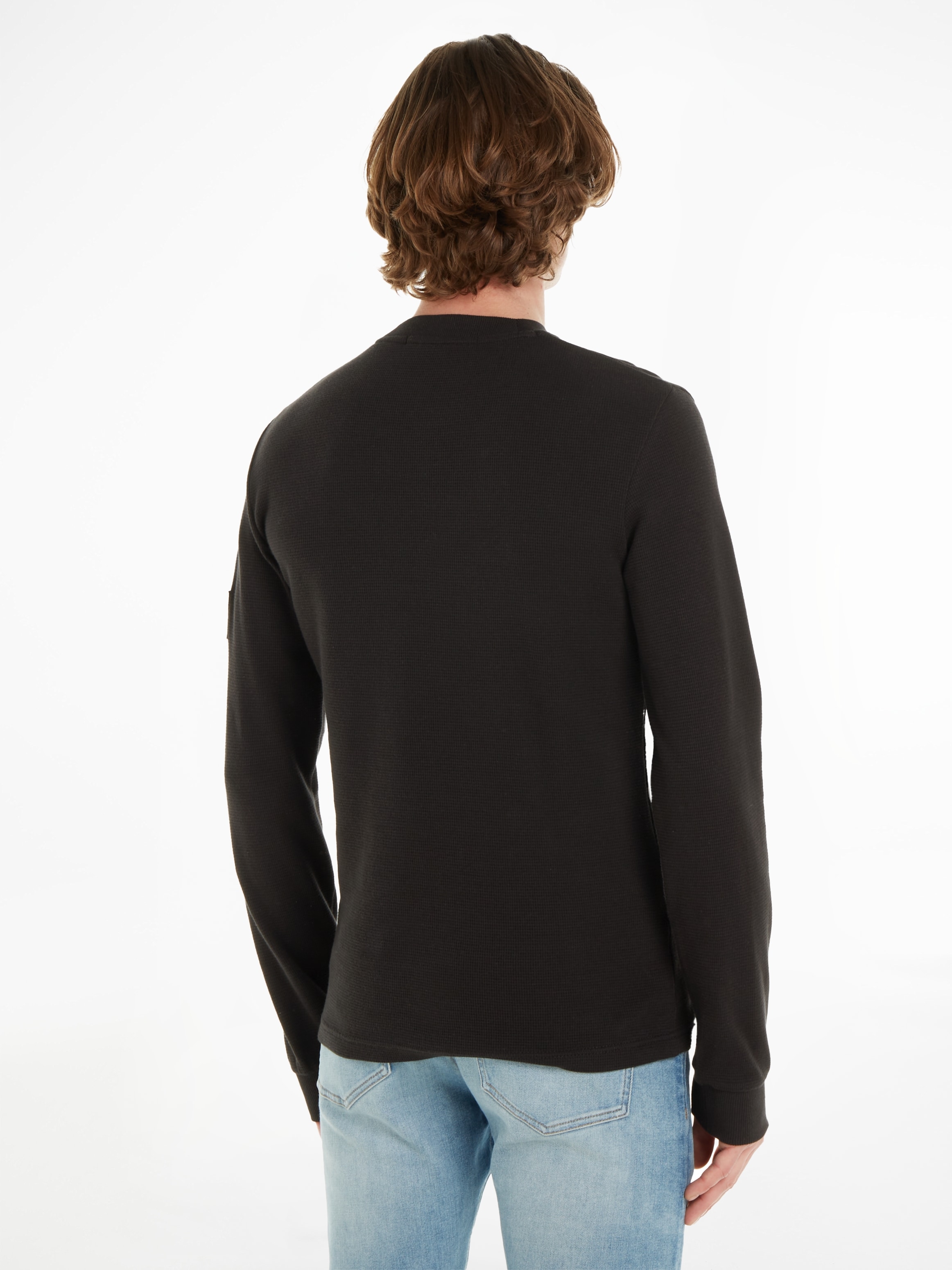 Calvin Klein Jeans Langarmshirt »BADGE WAFFLE LS TEE«, mit Logopatch