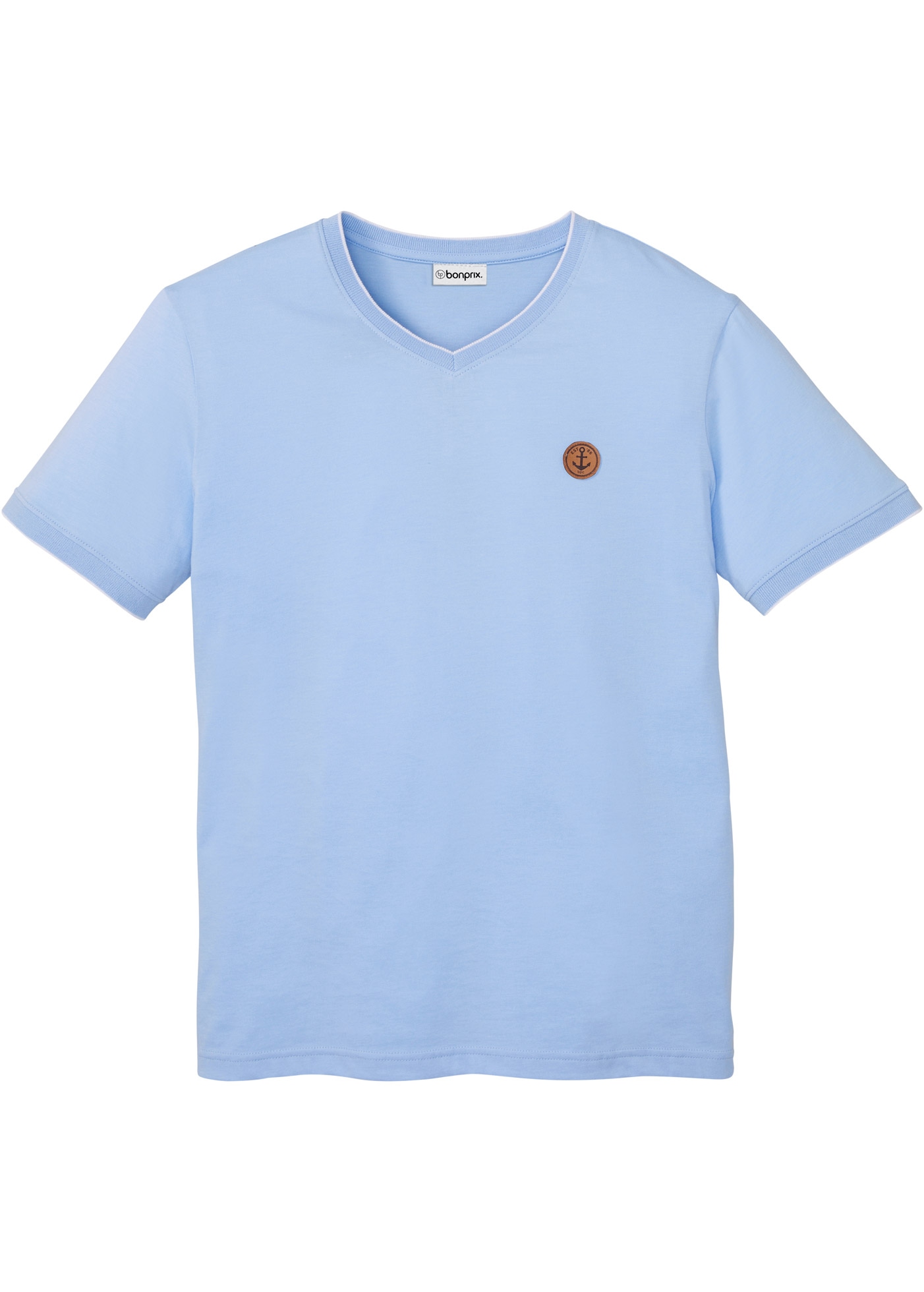 bonprix T-Shirt Regular Fit, Kurzarm, mit V-Ausschnitt