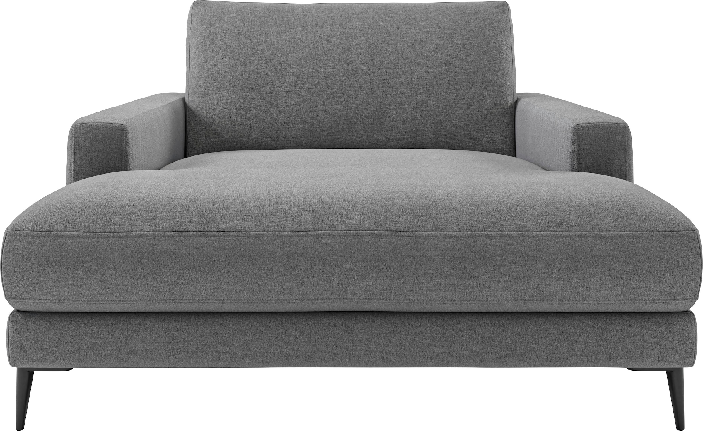 Chaiselongue HOME AFFAIRE, B:132cm H:84cm T:170cm, grau, 100% Polyester, Sofas, "Downtown Loungemöbel zum Relaxen, B/T/H: 132/170/84 cm", auch in