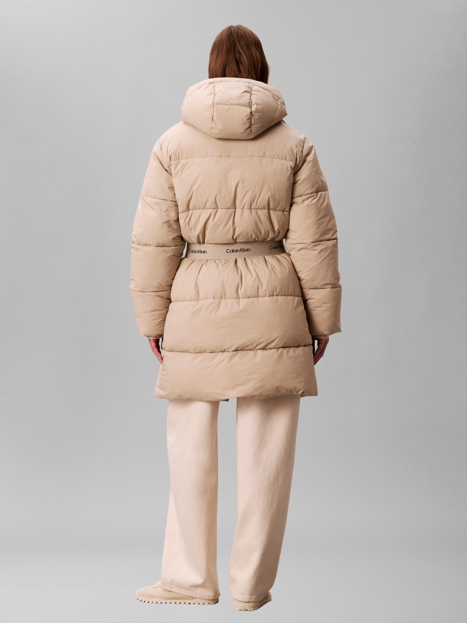 Calvin Klein Jeans Steppmantel »BELTED MIDWEIGHT LONG PUFFER« Mit Rundhalsausschnitt, regular fit