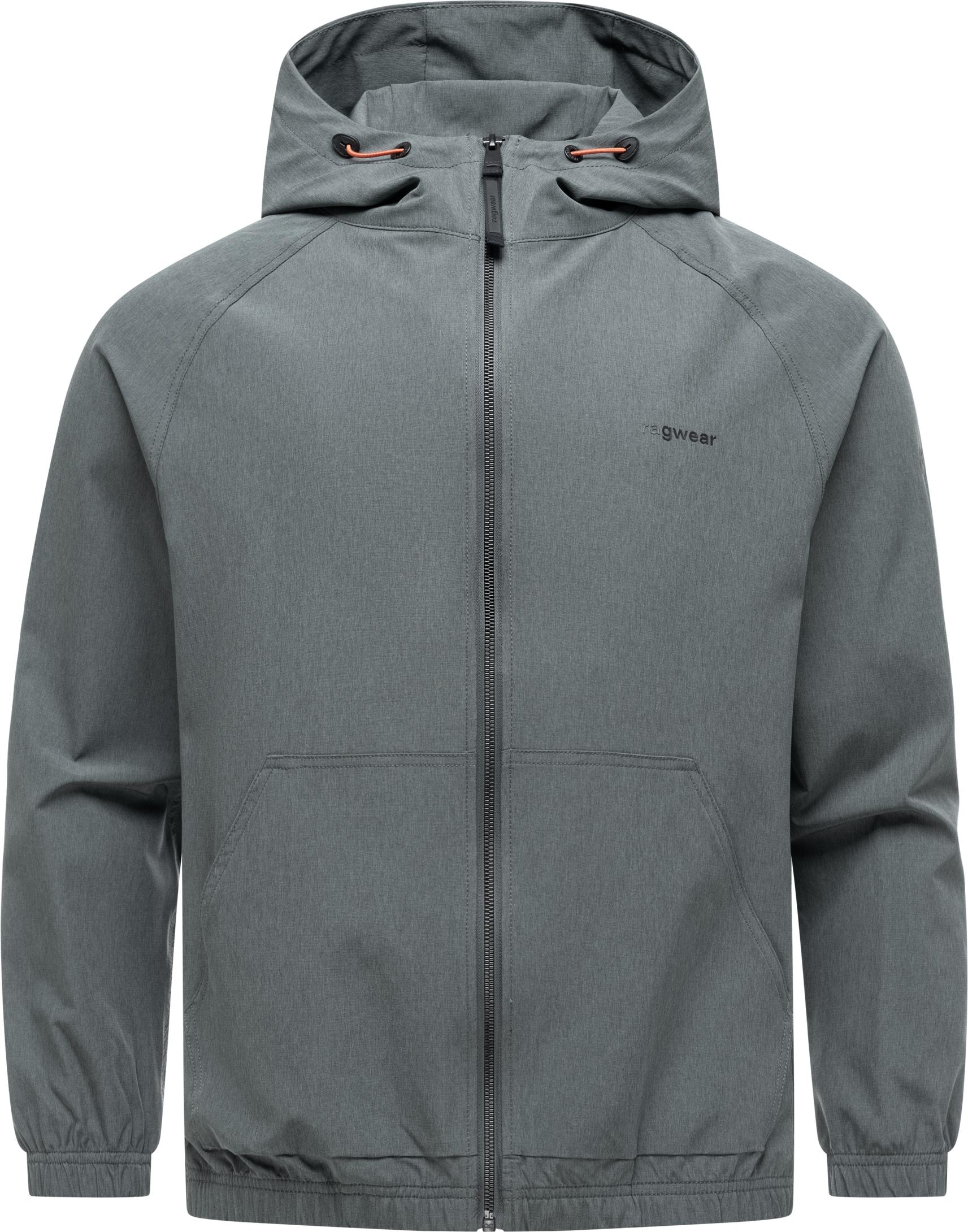 Anorak RAGWEAR "Roog A", Herren, Gr. XXL (56), dunkelgrau, Obermaterial: 94% Polyester, 6% Elasthan; Innenfutter: 100% Polyester, lässig geschnitten hüftlang, hoch geschlossener Ausschnitt, Ärmel ohne Ärmelschlitz Bündchen mit innenliegendem Gummizug, Jac