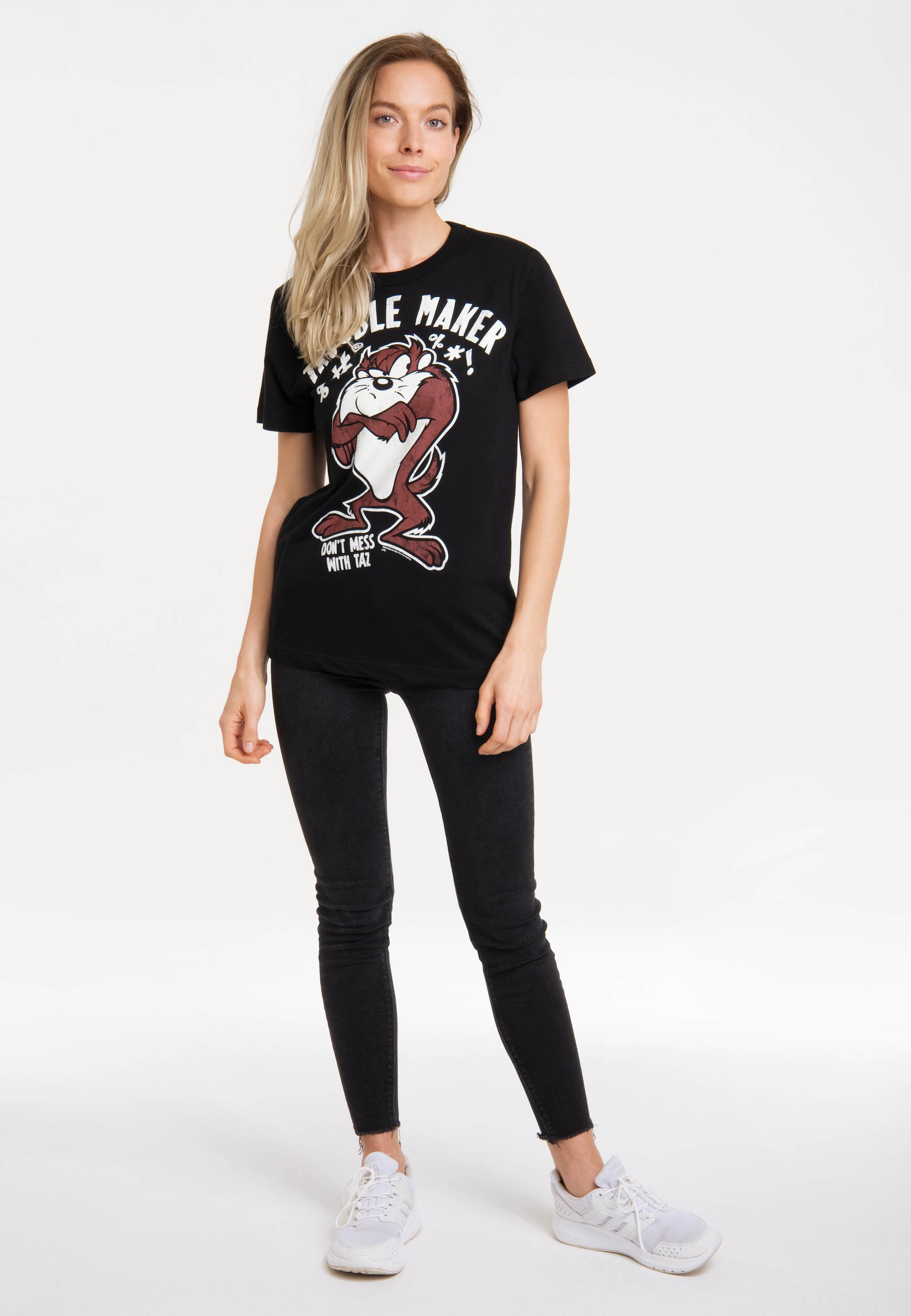 LOGOSHIRT T-Shirt »Looney Tunes - Taz, Trouble Maker«, mit lizenziertem Print