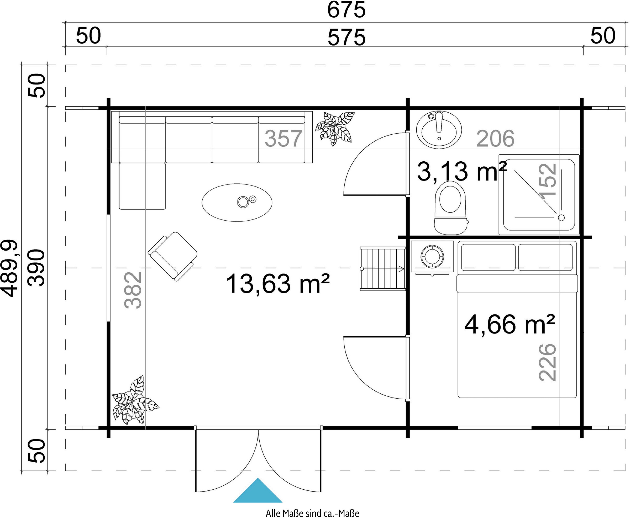 LASITA MAJA Gartenhaus »CAROLINE«, (Set, inkl. Fußbodenbretter zum Verlegen)