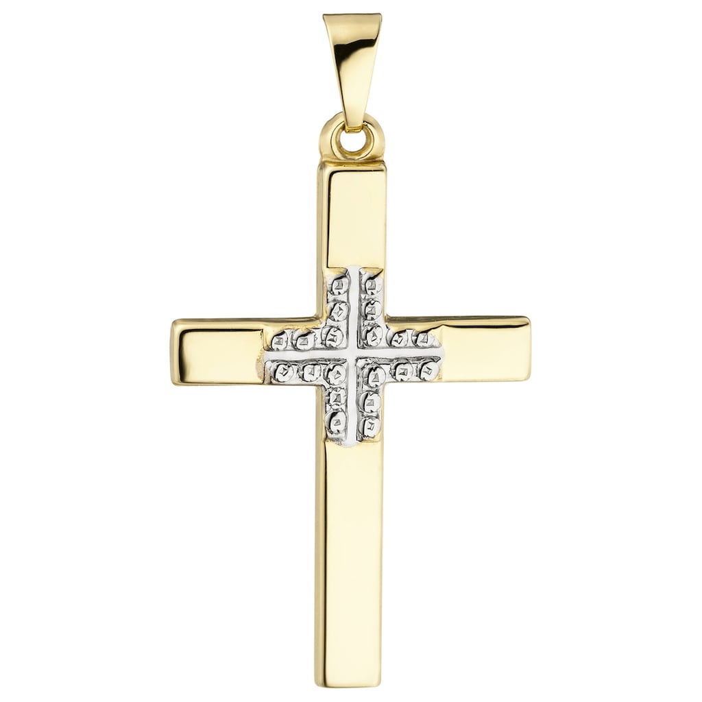 JOBO Kreuzanhänger »Anhänger Kreuz« 375 Gold