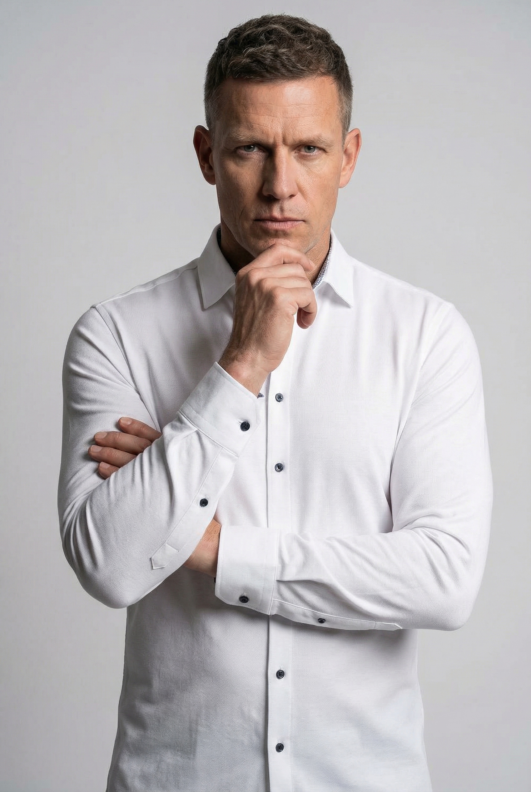 DESOTO Langarmhemd "Jerseyhemd Casual Kent" günstig online kaufen