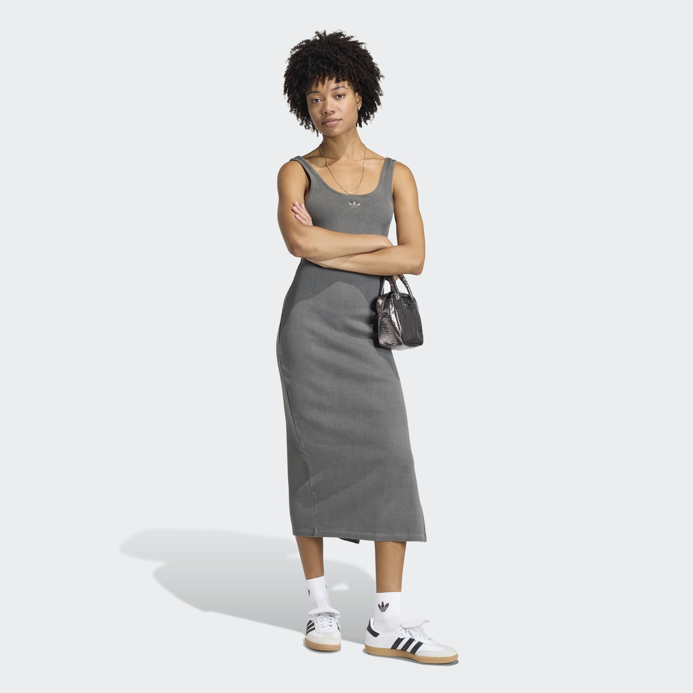 adidas Originals Shirtkleid "ESS RIB DRESS" ohne Verschluss, aus Baumwolle