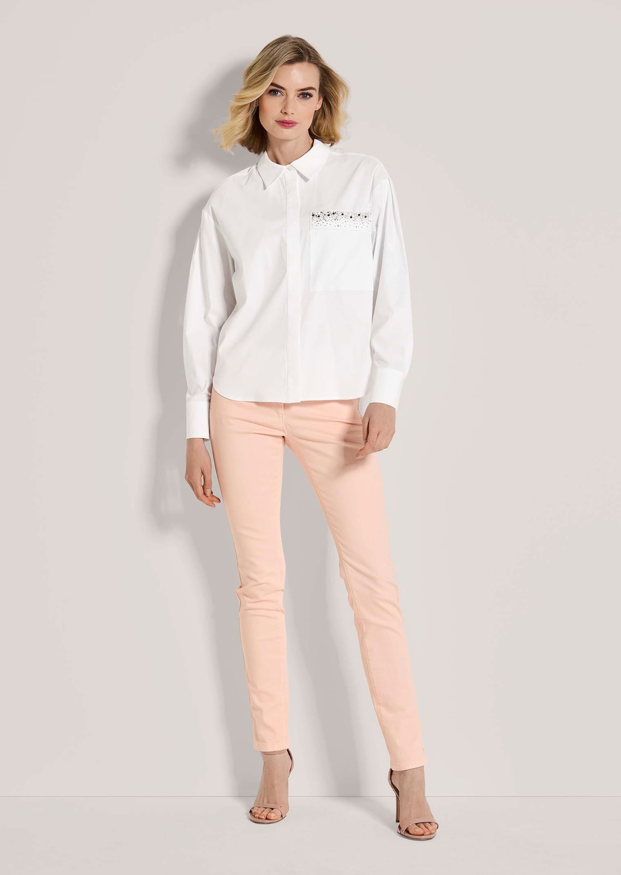 MADELEINE Langarmbluse "Hemdbluse Elegante Bluse mit Strassdetails" günstig online kaufen