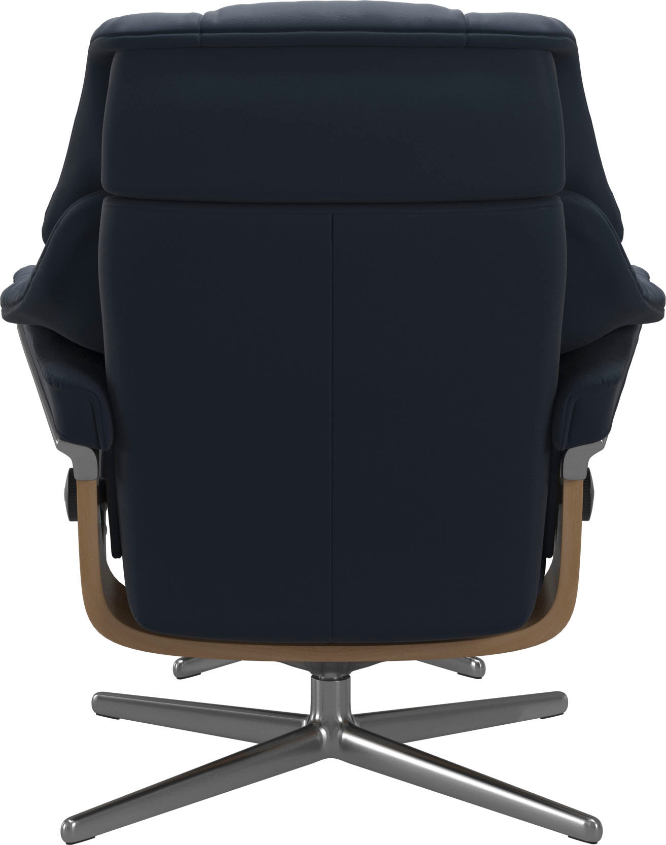 Thumbnail - Stressless Relaxsessel "Reno" Set, Relaxsessel mit Hocker, mit Hocker, mit Cross Base, Größe S, M & L, Holzakzent Eiche