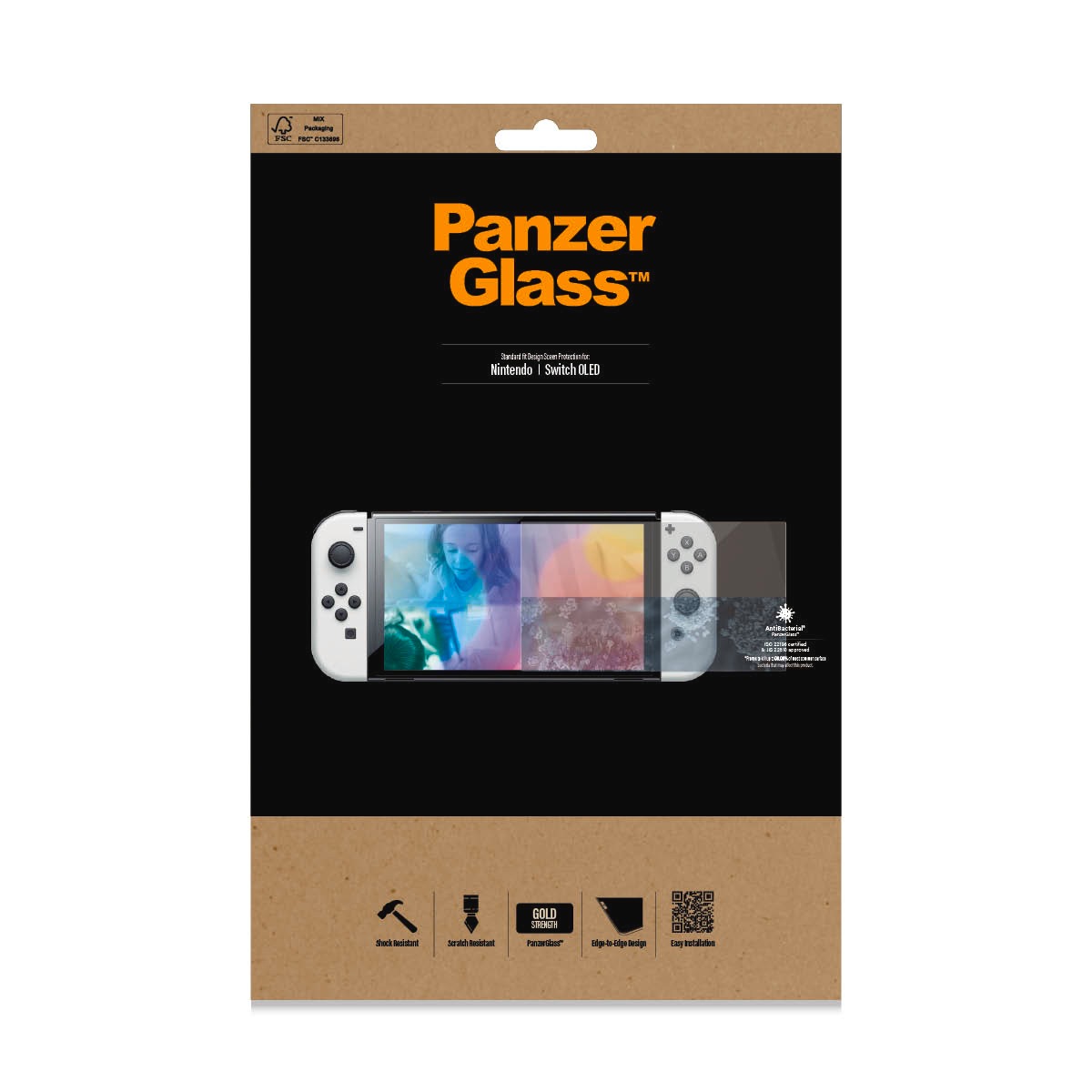 PanzerGlass Displayschutzglas »Screen Protector«, für Nintendo Switch, (1 St.), Bildschirmschutz, Displayschutzfolie,Einfach anbringen,kratz-&stoßfest