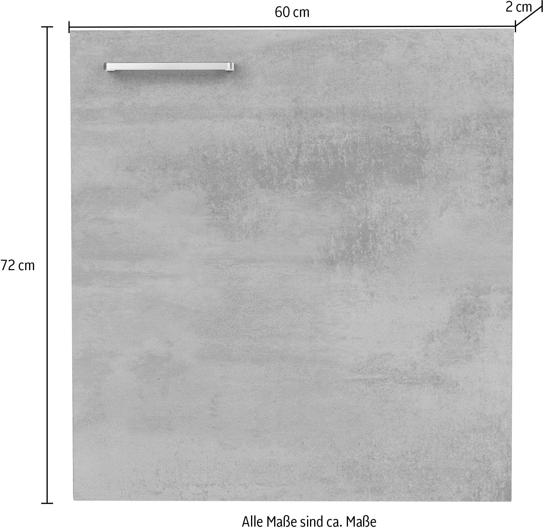 nobilia® Frontblende »"Riva", Ausrichtung wählbar,«, für integrierte Kühlgeräte und Waschautomaten, Breite 60 cm