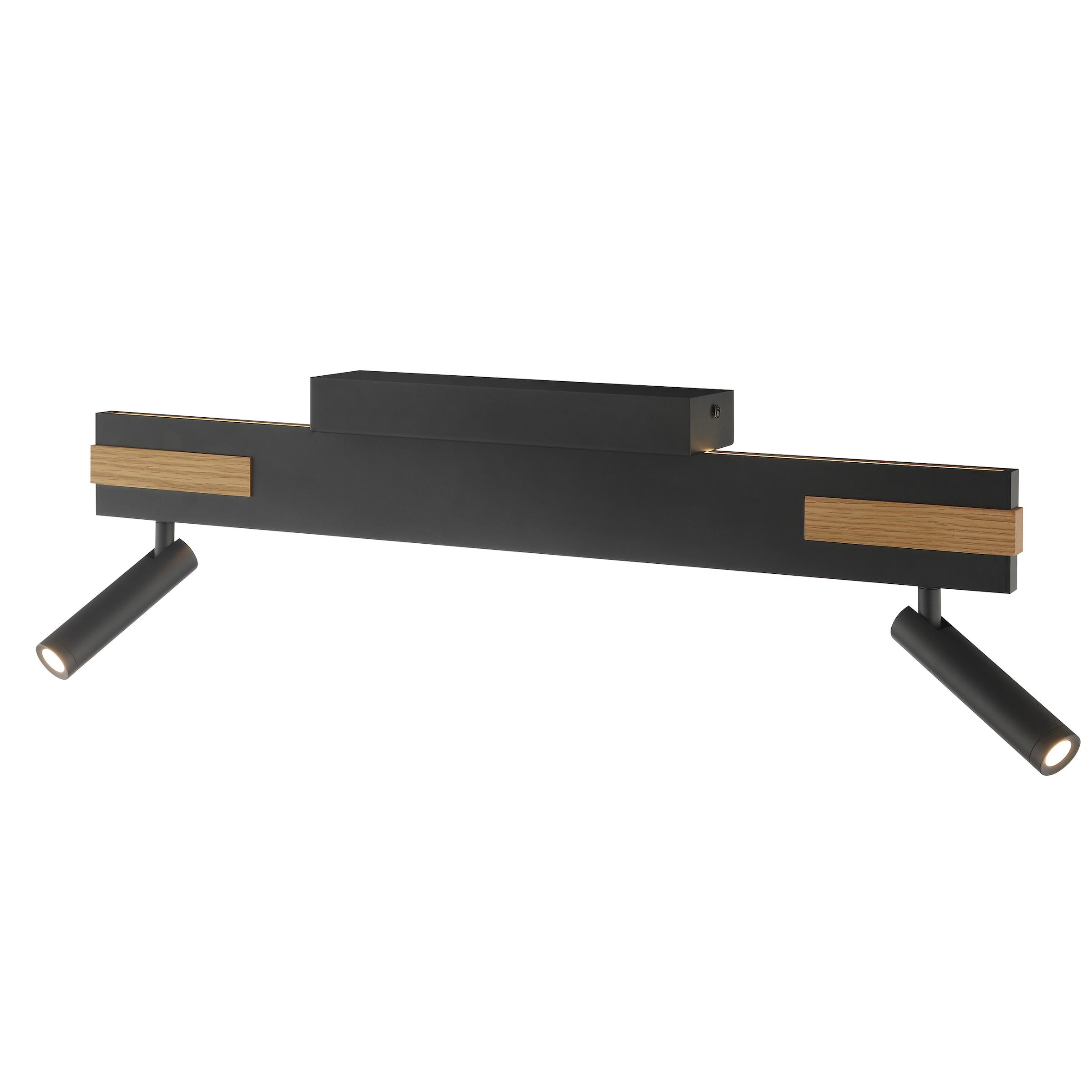 lumiCouture LED Deckenstrahler »Streamline« LED-Modul 1 Stk. Warmweiß 60 cm, 2300 lm 2700 K, dimm- u. schwenkbar, Aluminium/Holz, schwarz
