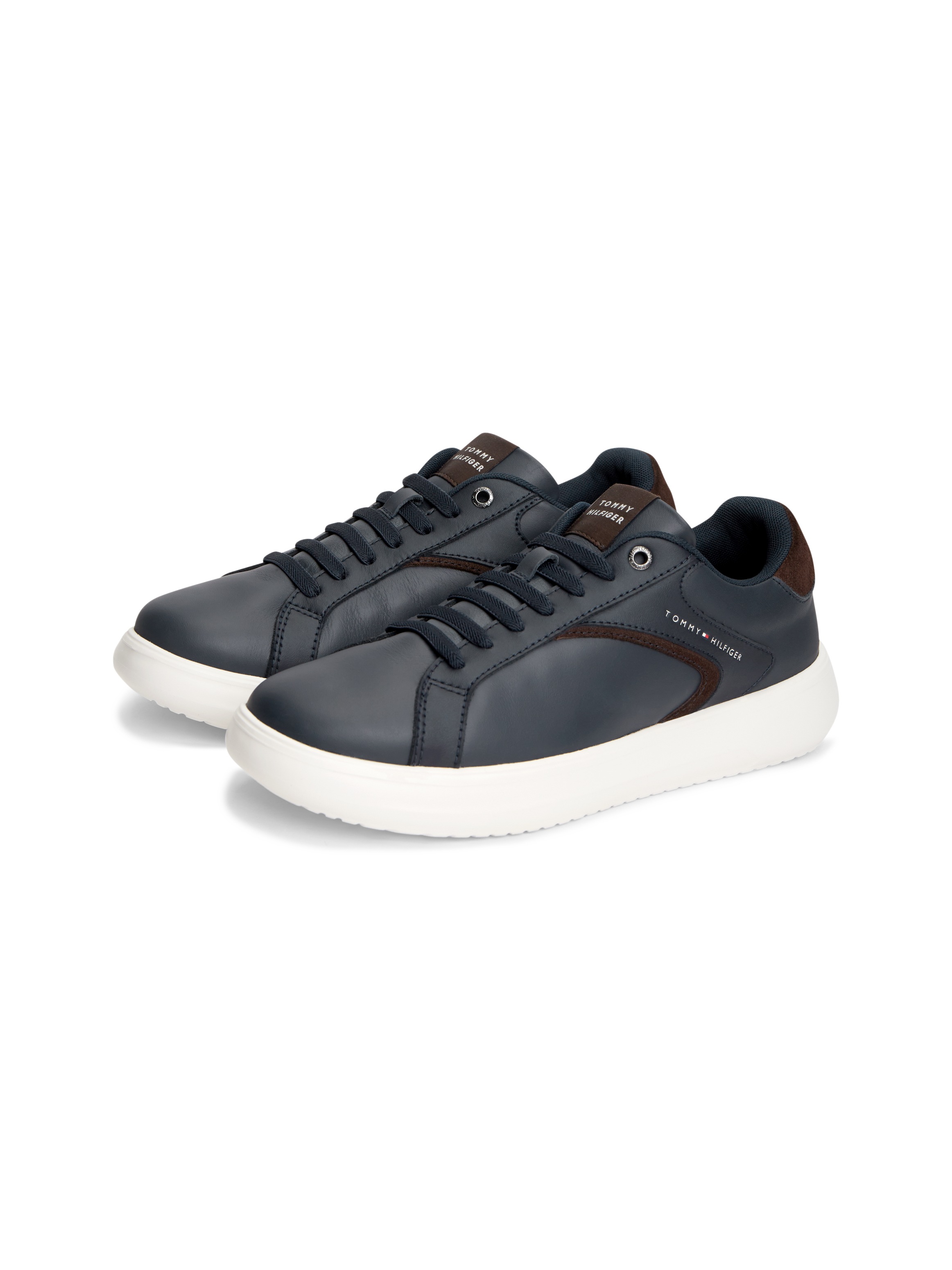 Tommy Hilfiger Sneaker "TH MODERN LIGHTCUP LEATHER" Freizeitschuh, Halbschuh, Schnürschuh mit Kontrastbesätzen