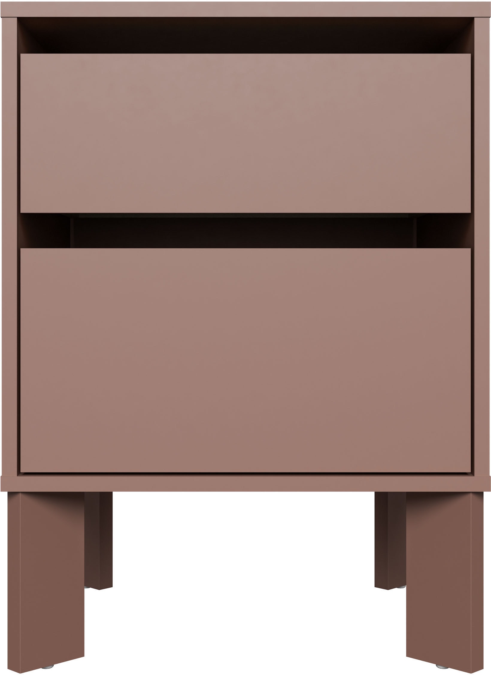 FORTE Nachtkommode »Tahoe Nachtkommode, grifflos,  2 Schubkästen« B/H/T 48,2/66,7/41,4 cm