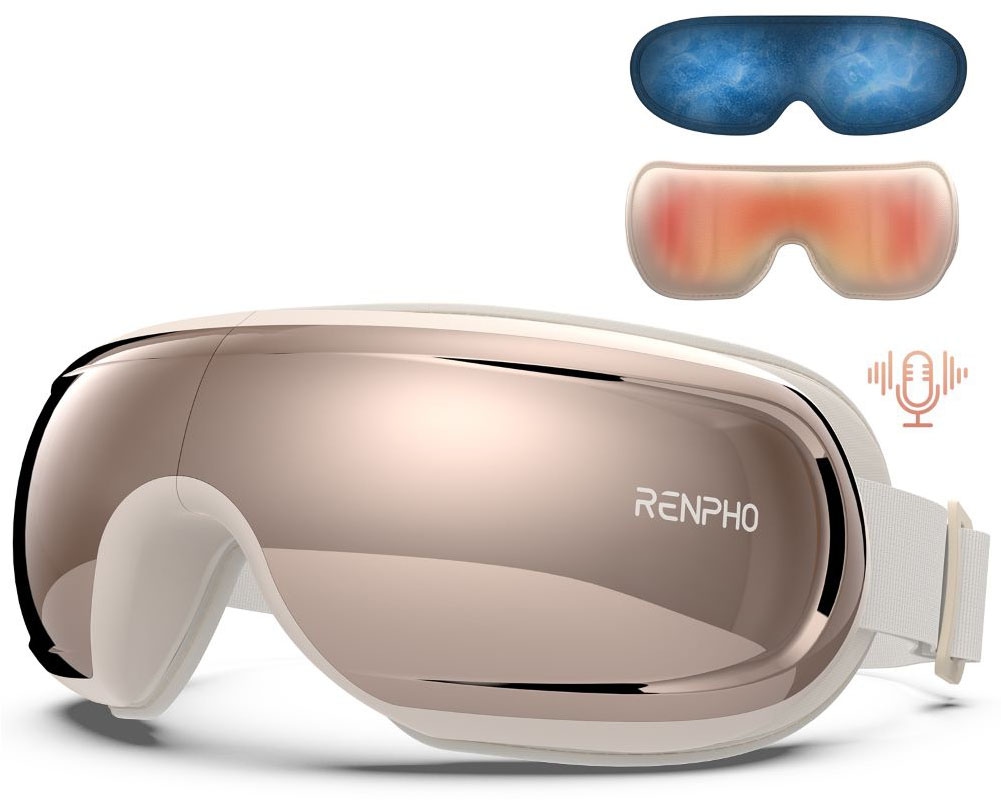 Renpho Gesichtsmassagegerät »Renpho Eyeris 3 Eye massager G010V«, Sprachgesteuertes Pflegeerlebnis mit Wärme, Kühlung und Akupressur