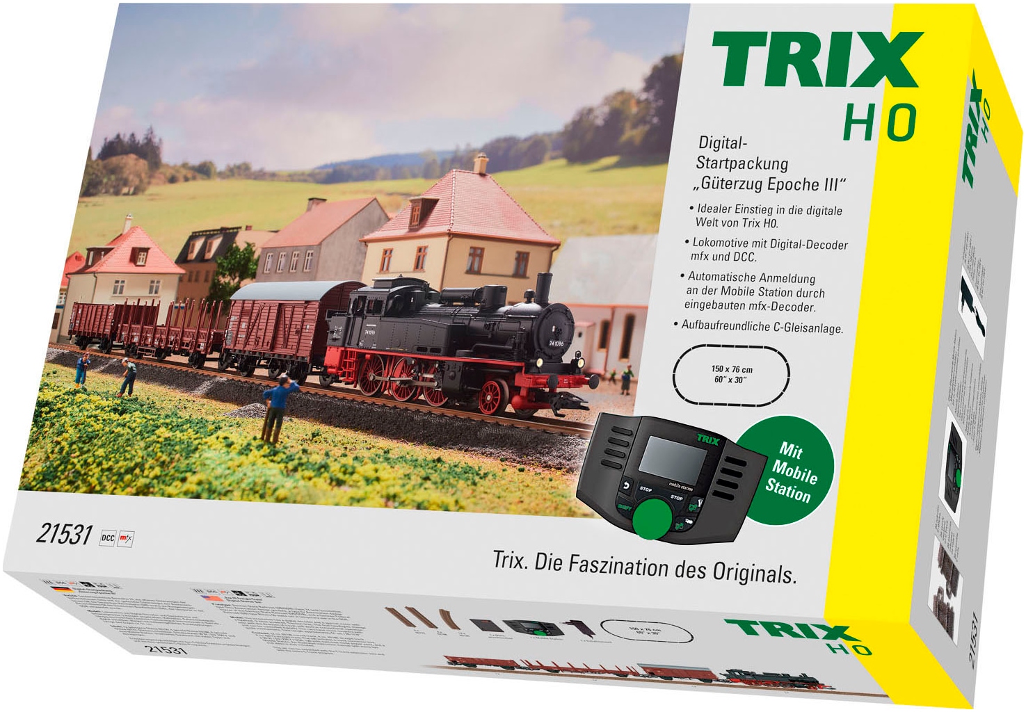 Modelleisenbahn-Set »Trix Digital-Startpackung Güterzug Epoche III - T21531«, Made in...