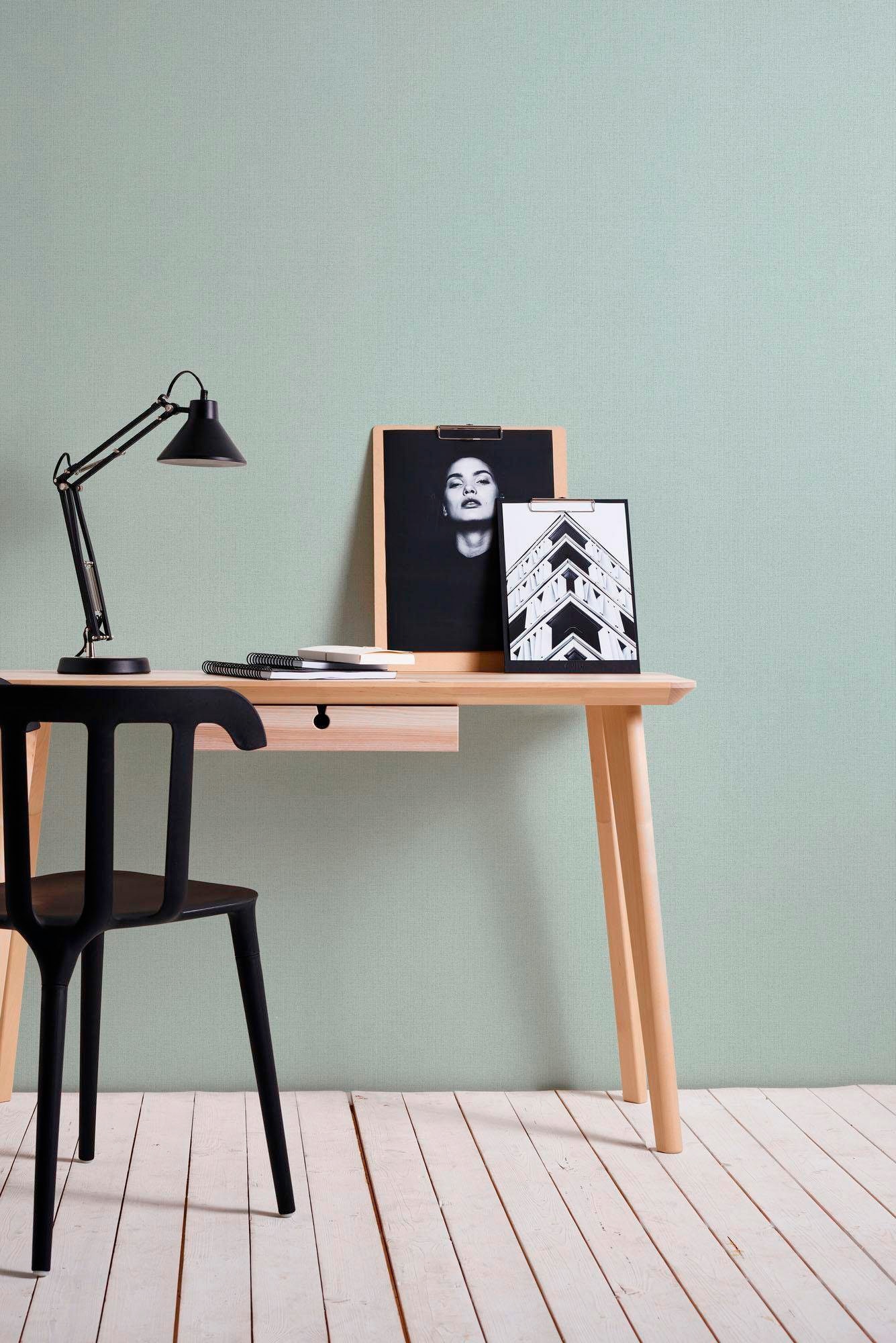 living walls Vliestapete »Hygge« einfarbig | uni | unifarben leicht strukturiert Uni Tapete einfarbig Tapeten Wohnzimmer Schlafzimmer Küche modern Büro