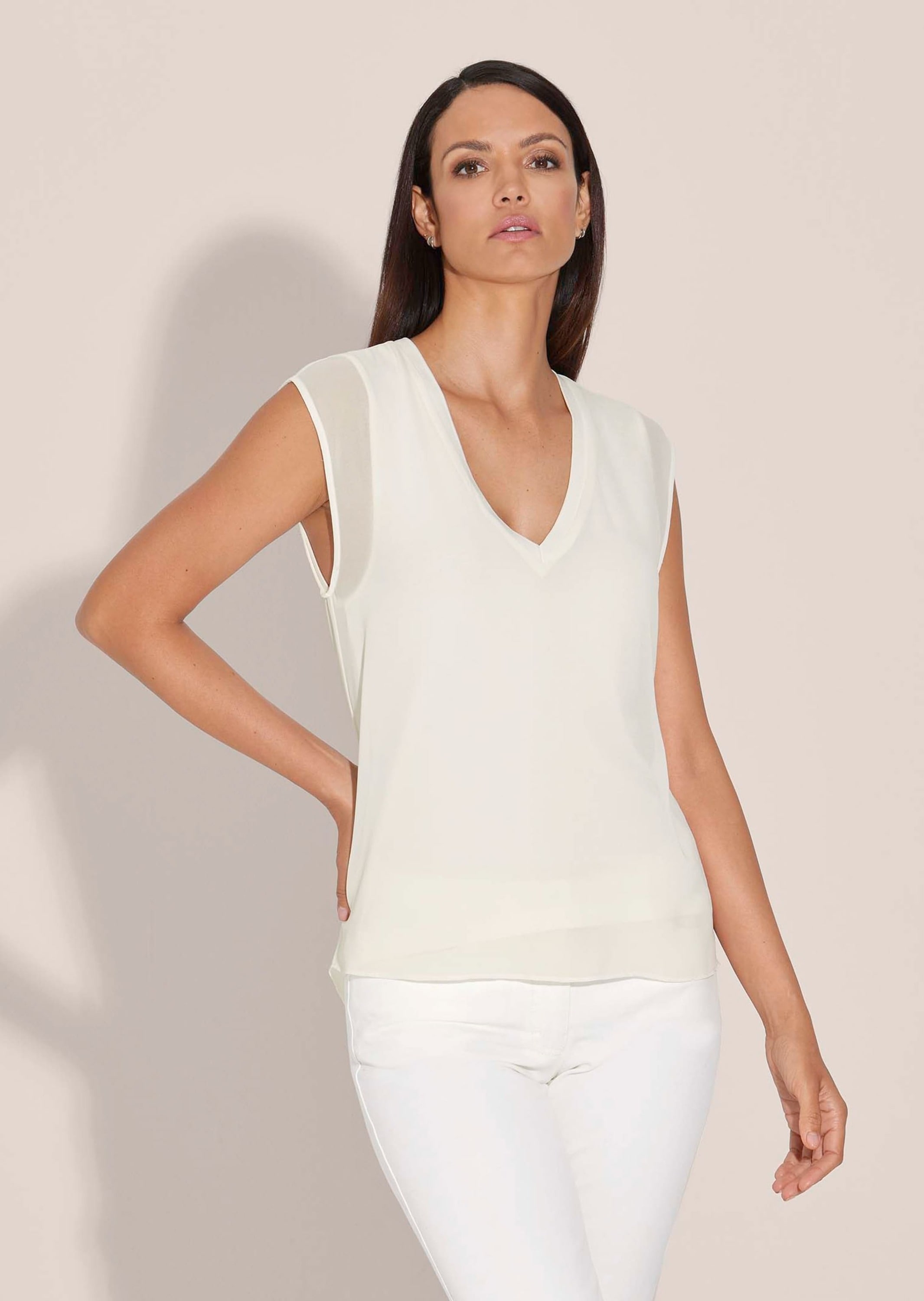 MADELEINE Blusentop »Blusentop Langes Blusentop im Layer-Look«
