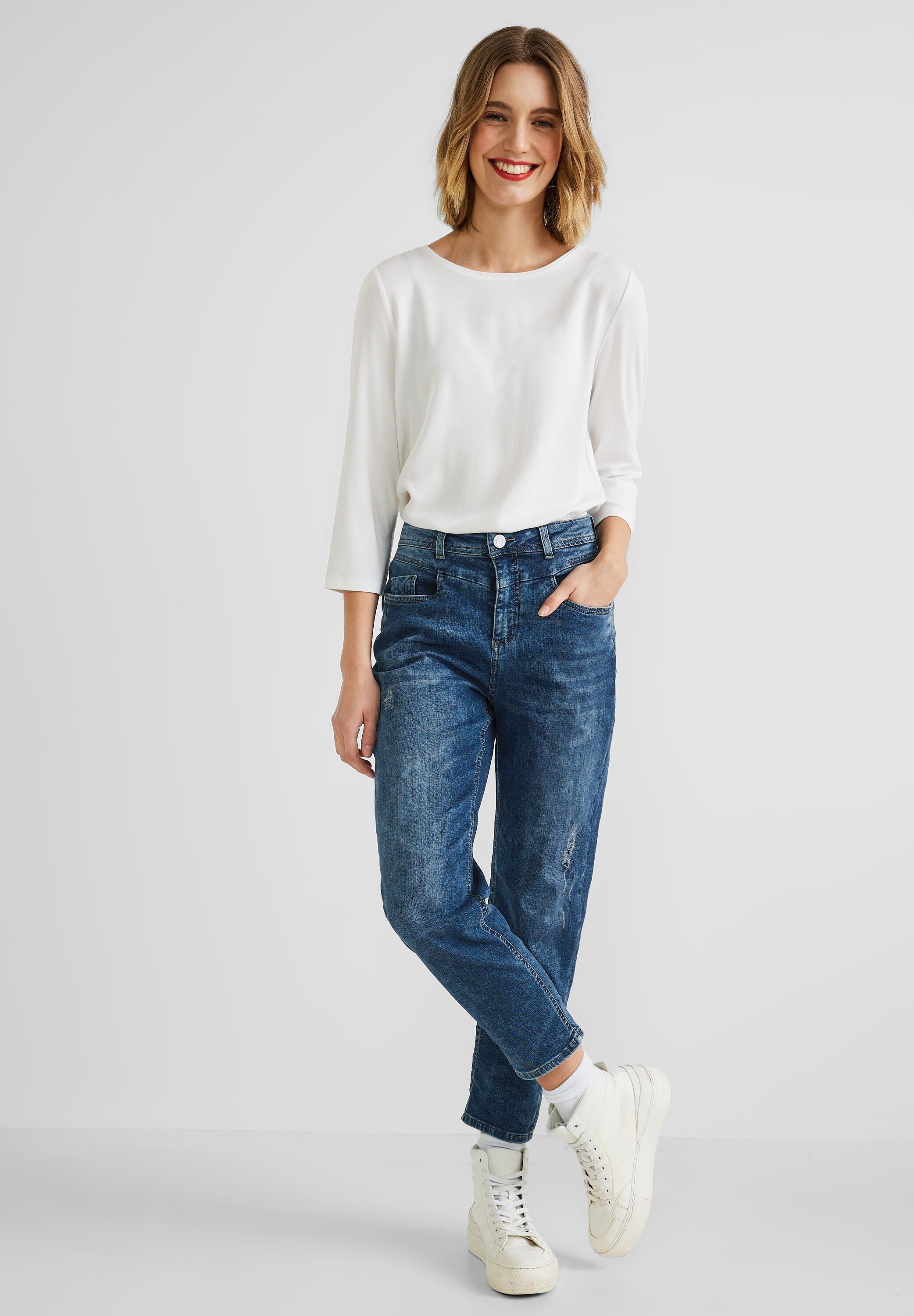 STREET ONE Comfort-fit-Jeans, High Waist