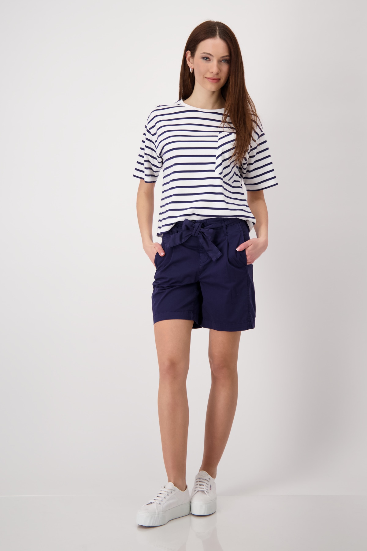 Monari Shorts »Hose Bindegürtel«, Mit Gürtelschlaufen