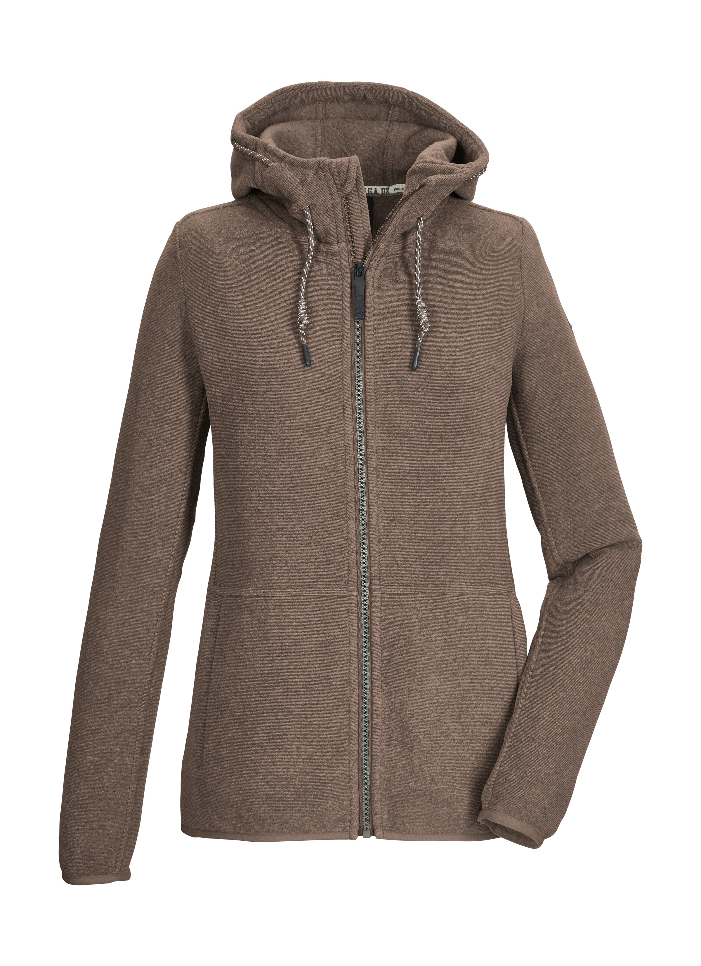 G.I.G.A. DX by killtec Fleecejacke "GW 19 WMN KNTFLC JCKT" Leichte Damen Strickfleecejacke mit Kapuze und Kinnschutz