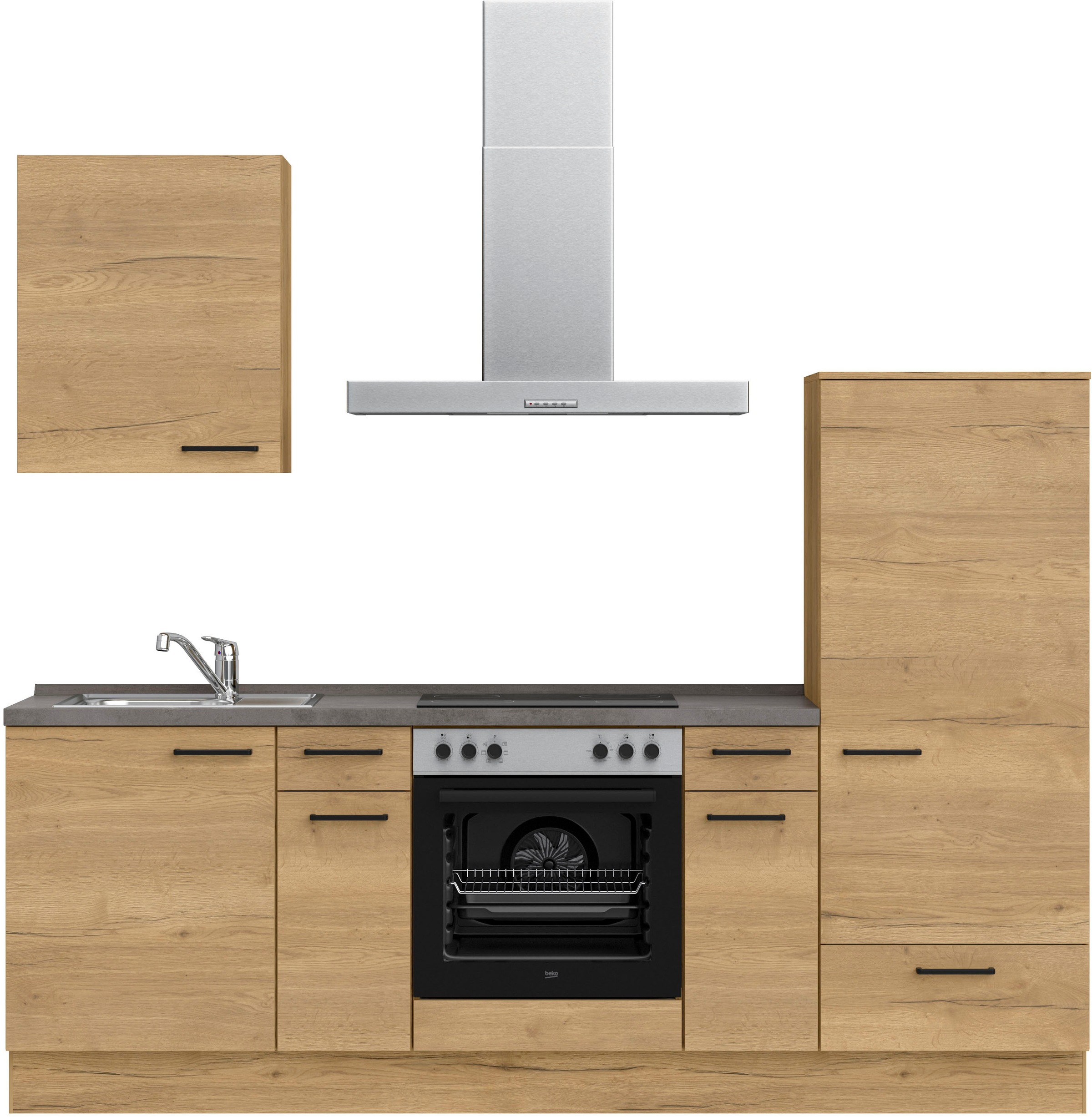 nobilia ""Structura I", NEU: individuell anpassbar mit gratis Profi-Beratung" vormontiert, Breite 240 cm, Ausrichtung wählbar, wahlw. mit E-Geräten