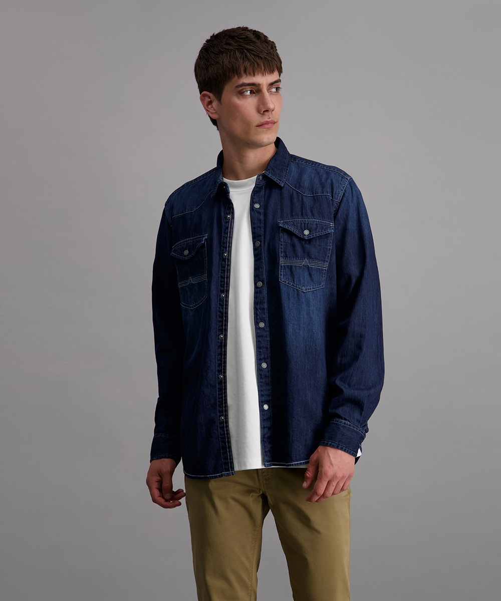 Pioneer Authentic Jeans Jeanshemd, mit abgerundetem Saum günstig online kaufen