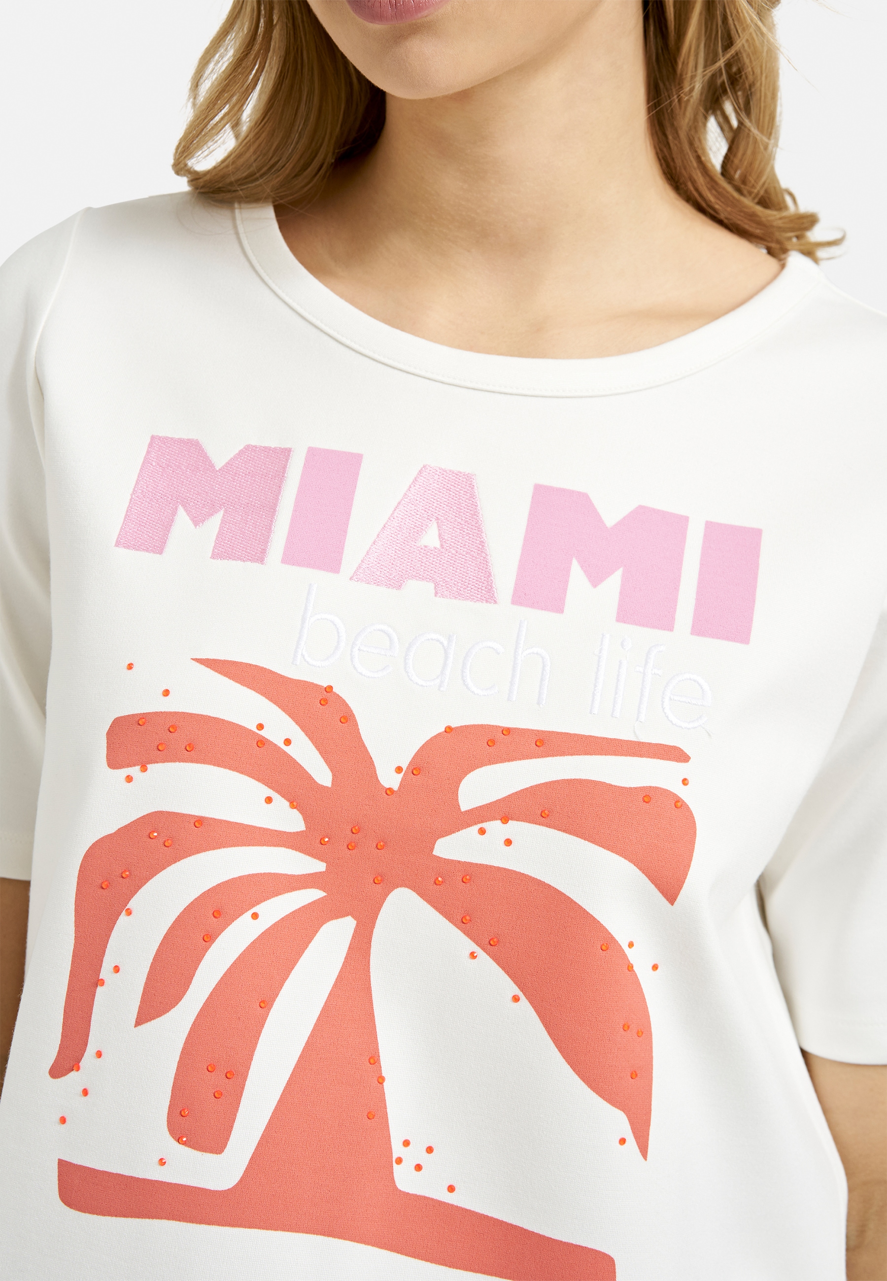 Milano Italy Sweater , mit Glitzersteinchen
