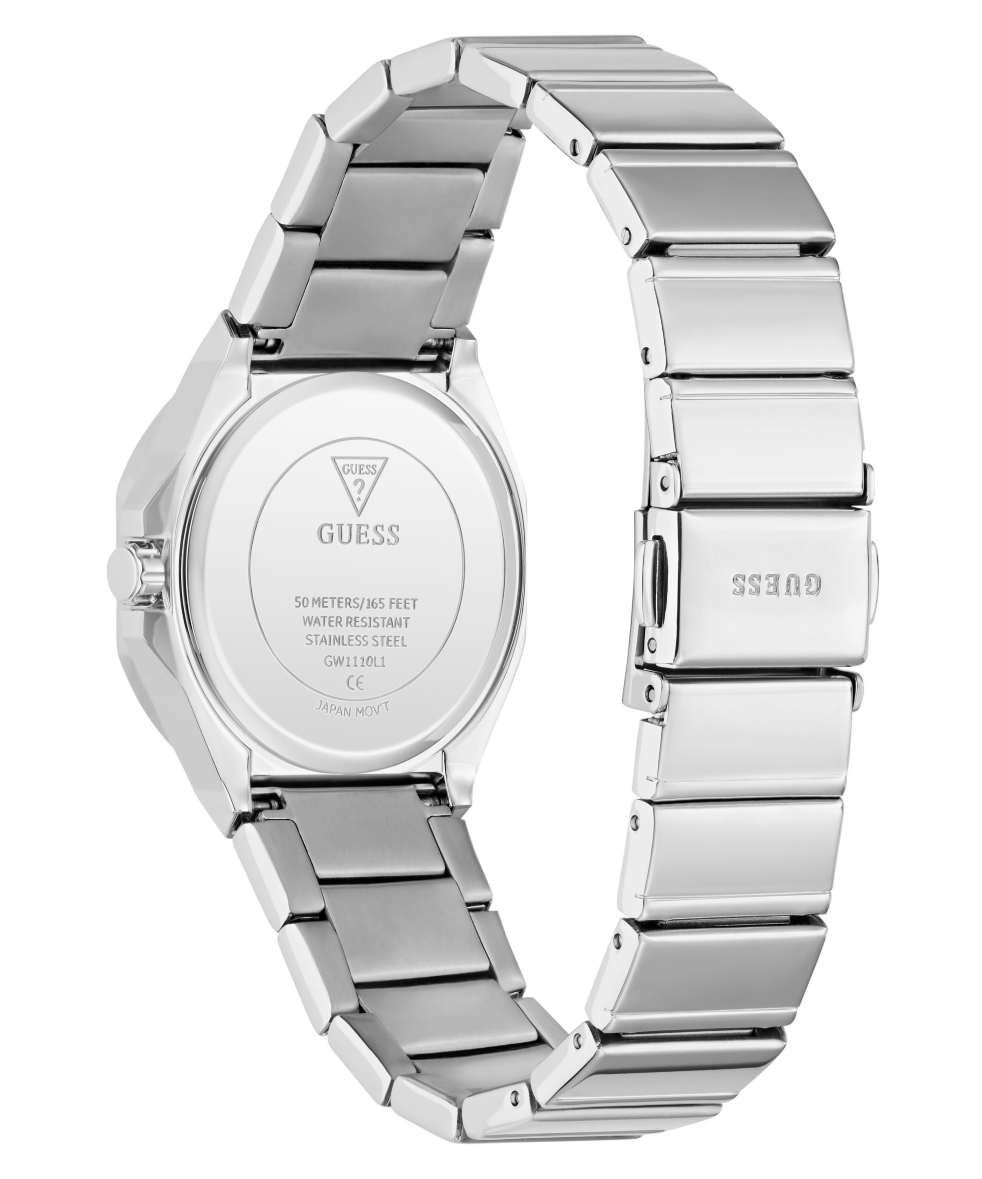 Guess Quarzuhr »JAQUELINE« Armbanduhr, Damenuhr, Edelstahlarmband, analog
