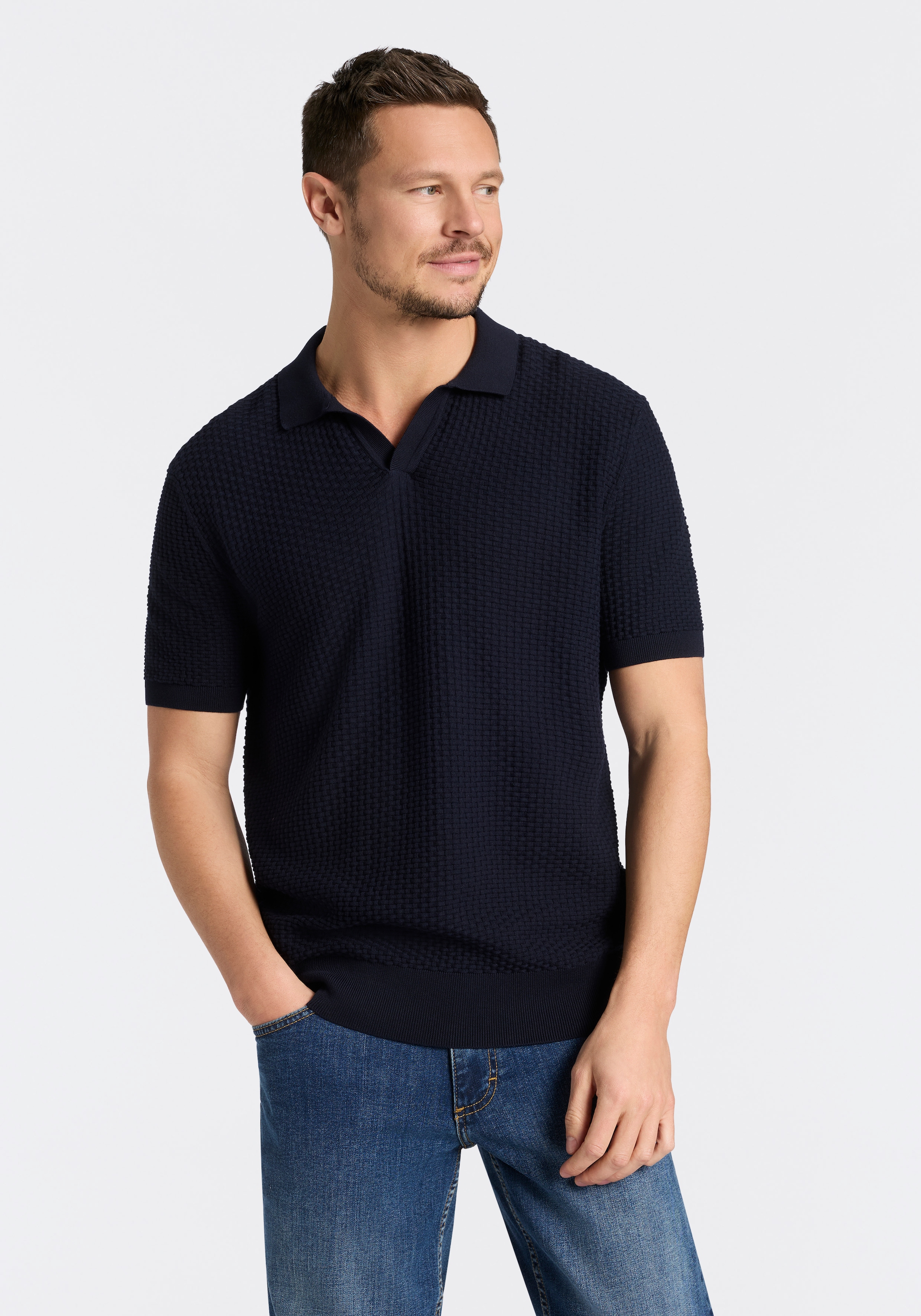 BOSS Kurzarmpullover »H-Natalo« mit Polokragen, regular fit