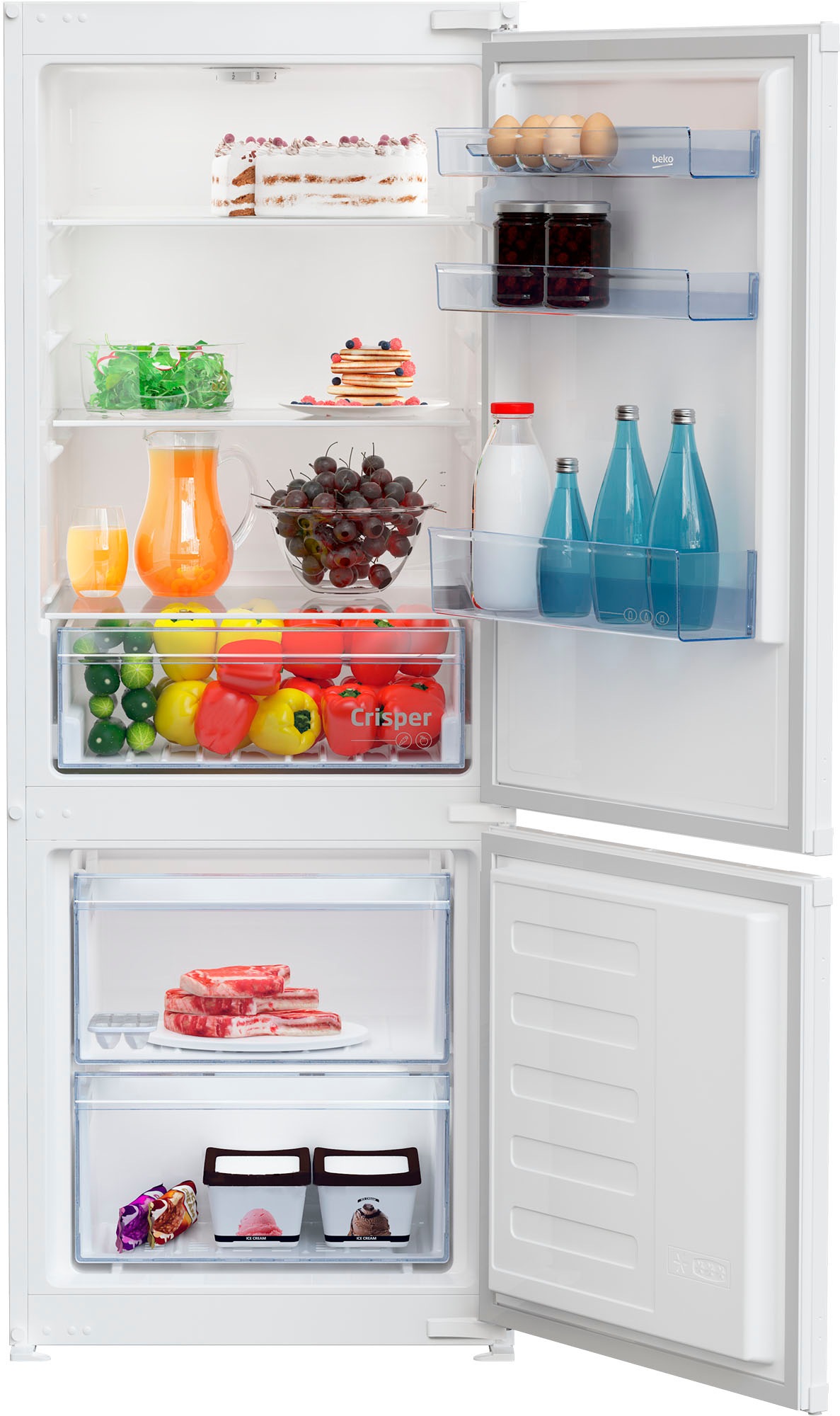 BEKO Einbaukühlgefrierkombination "BCSA240K4SN 7521820007" 144 cm hoch 54 c günstig online kaufen
