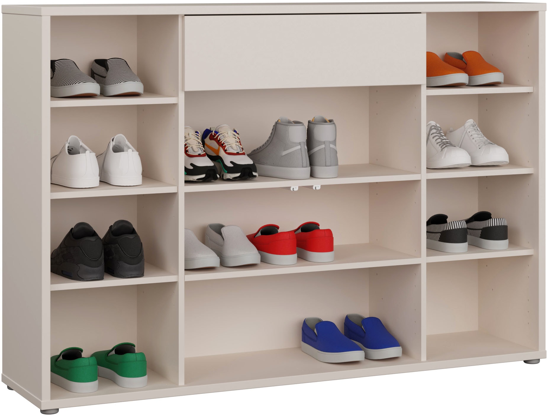 FORTE Schuhschrank B/H/T 143,9/99,1/34,9 cm Push to open, 28  Paar Schuhe