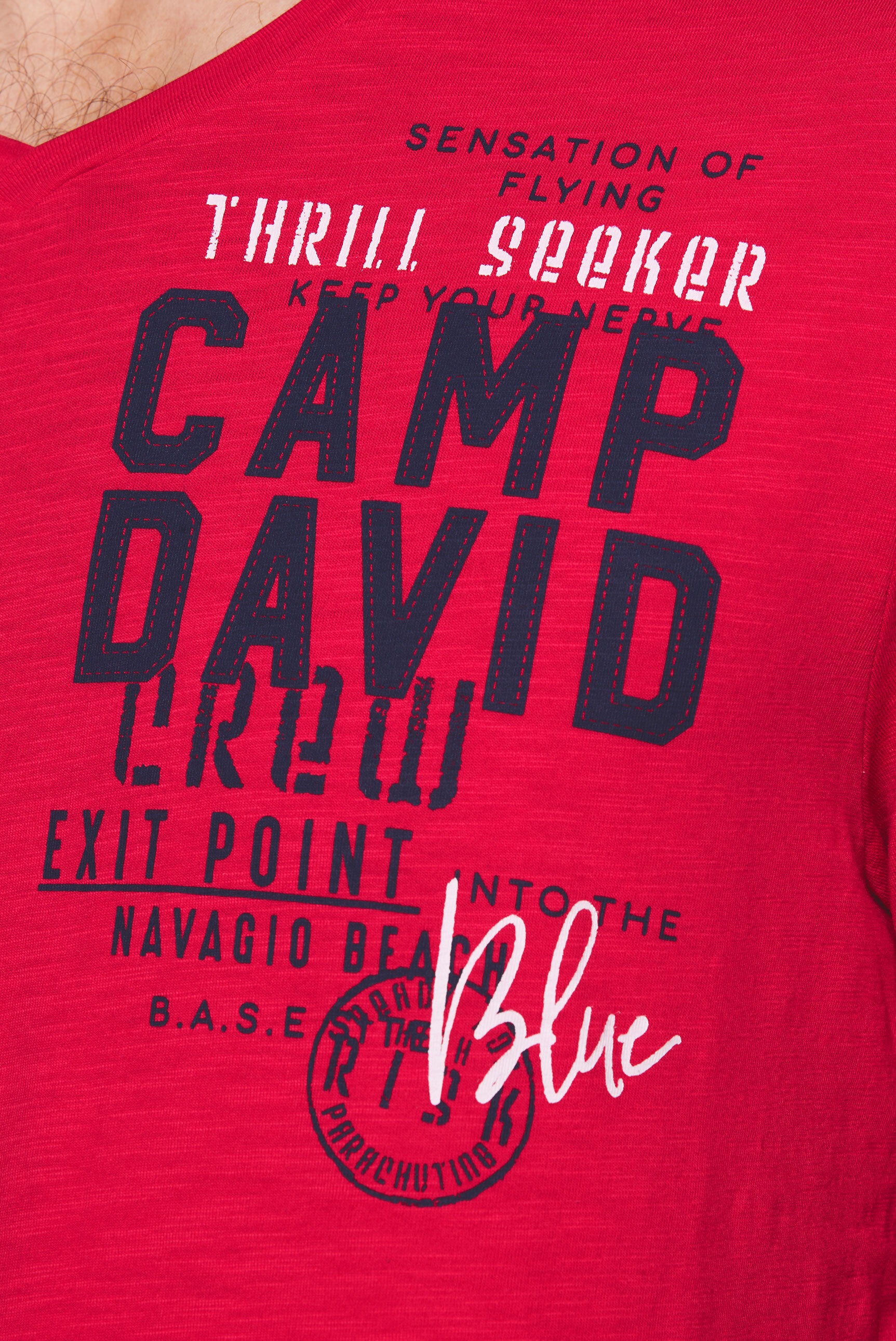 CAMP DAVID V-Shirt, mit maskulinem V-Ausschnitt