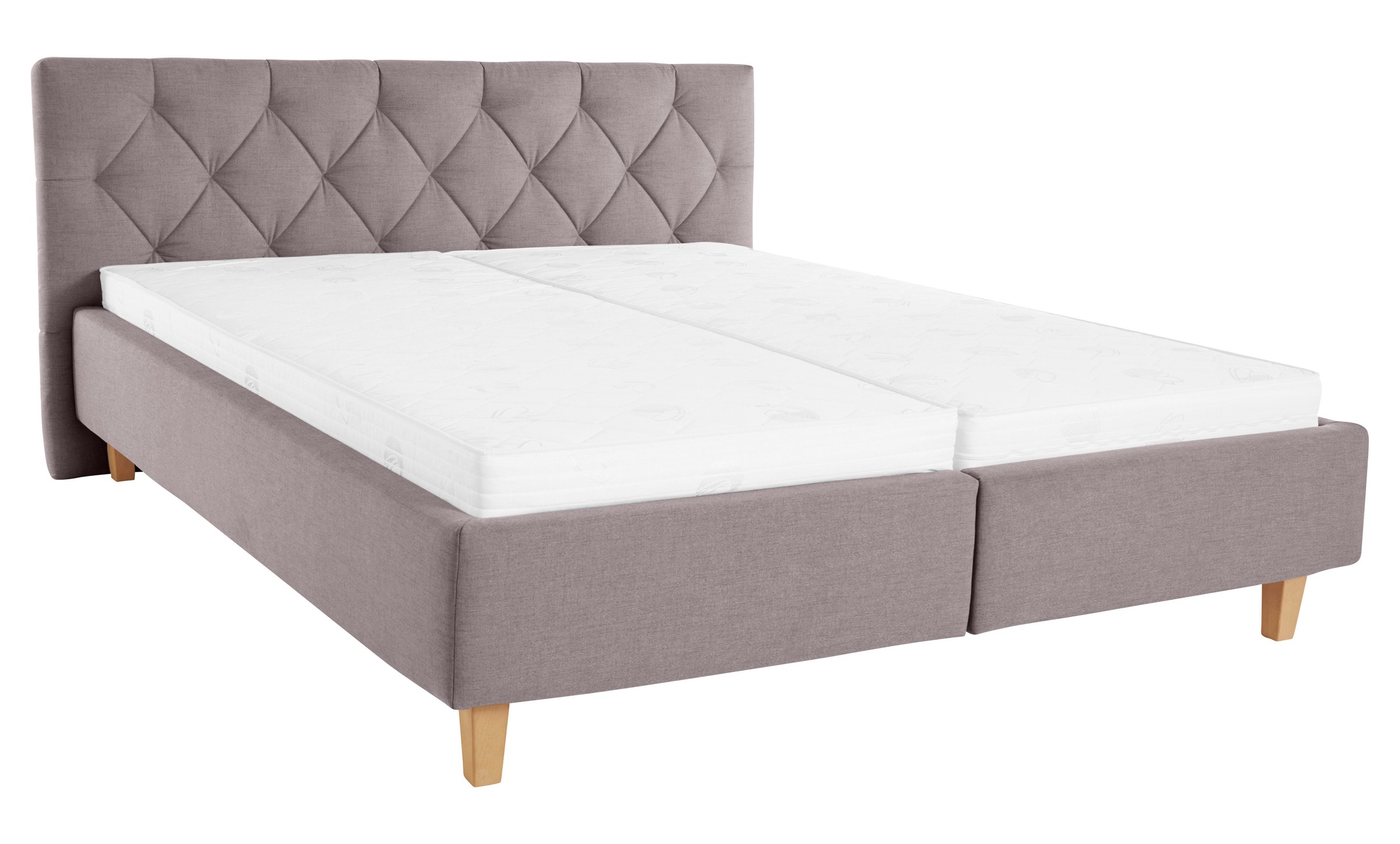 Thumbnail - Home affaire Polsterbett "Sunley 100" Kreuzsteppung, Kopfteilhöhe 102 cm, ohne oder mit Matratze/Lattenrost