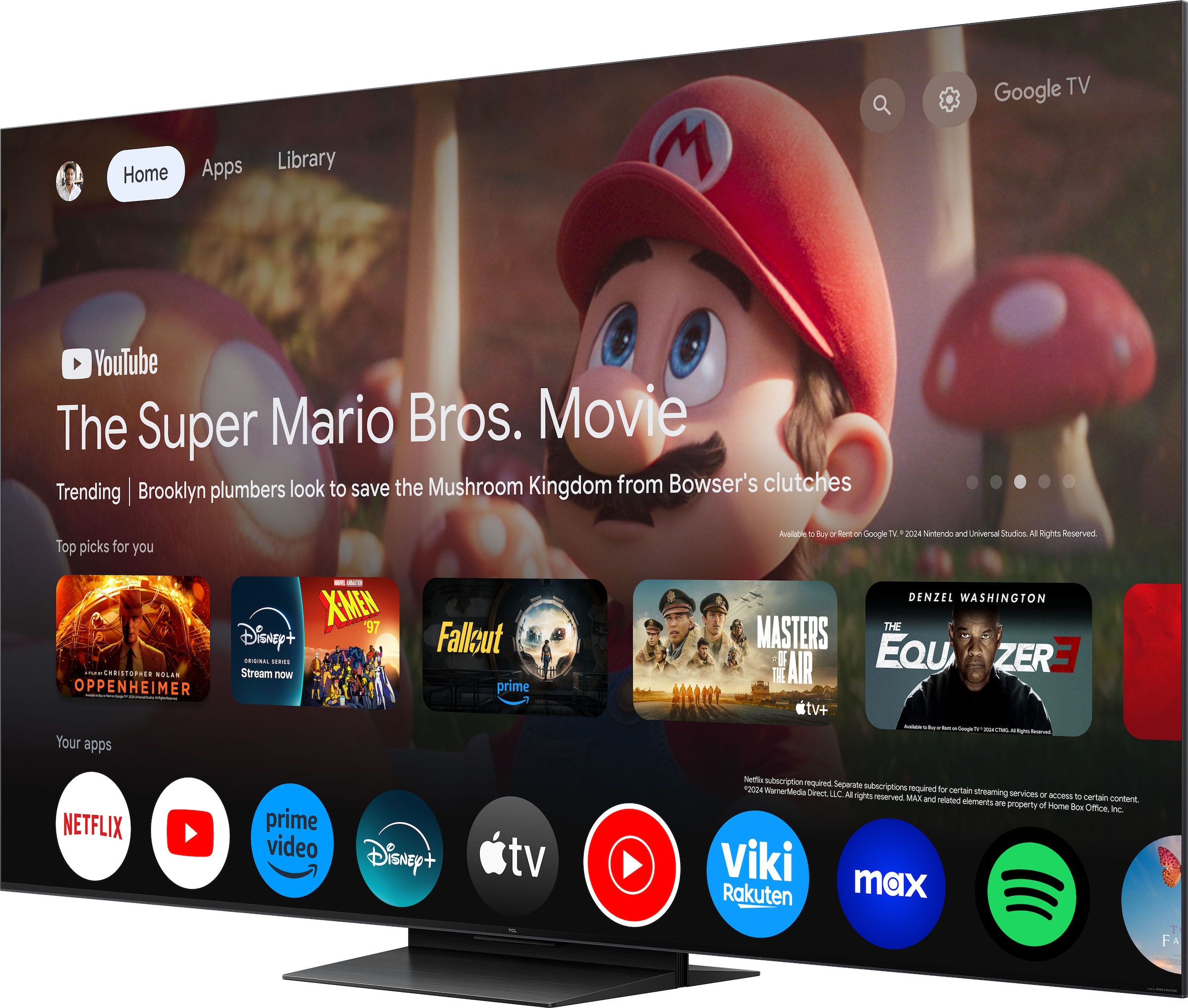 TCL QLED Mini LED-Fernseher »75Q7CX7«, 4K Ultra HD, Google TV-Smart-TV, Audio von Bang & Olufsen, Präzises Dimming, Smart TV, Apple TV, 4K HDR