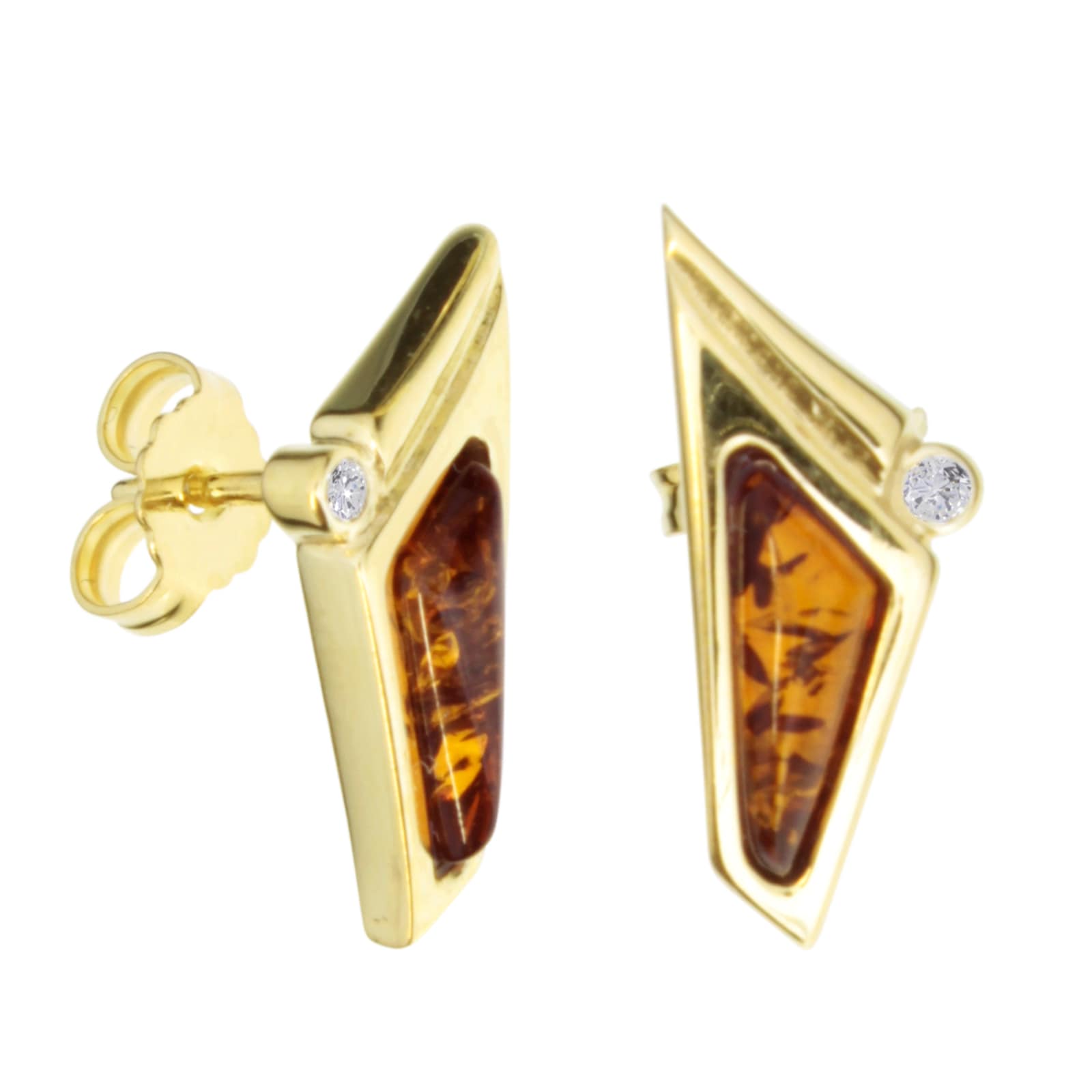 Ostsee-Schmuck Agneta Earrings Yellow Gold