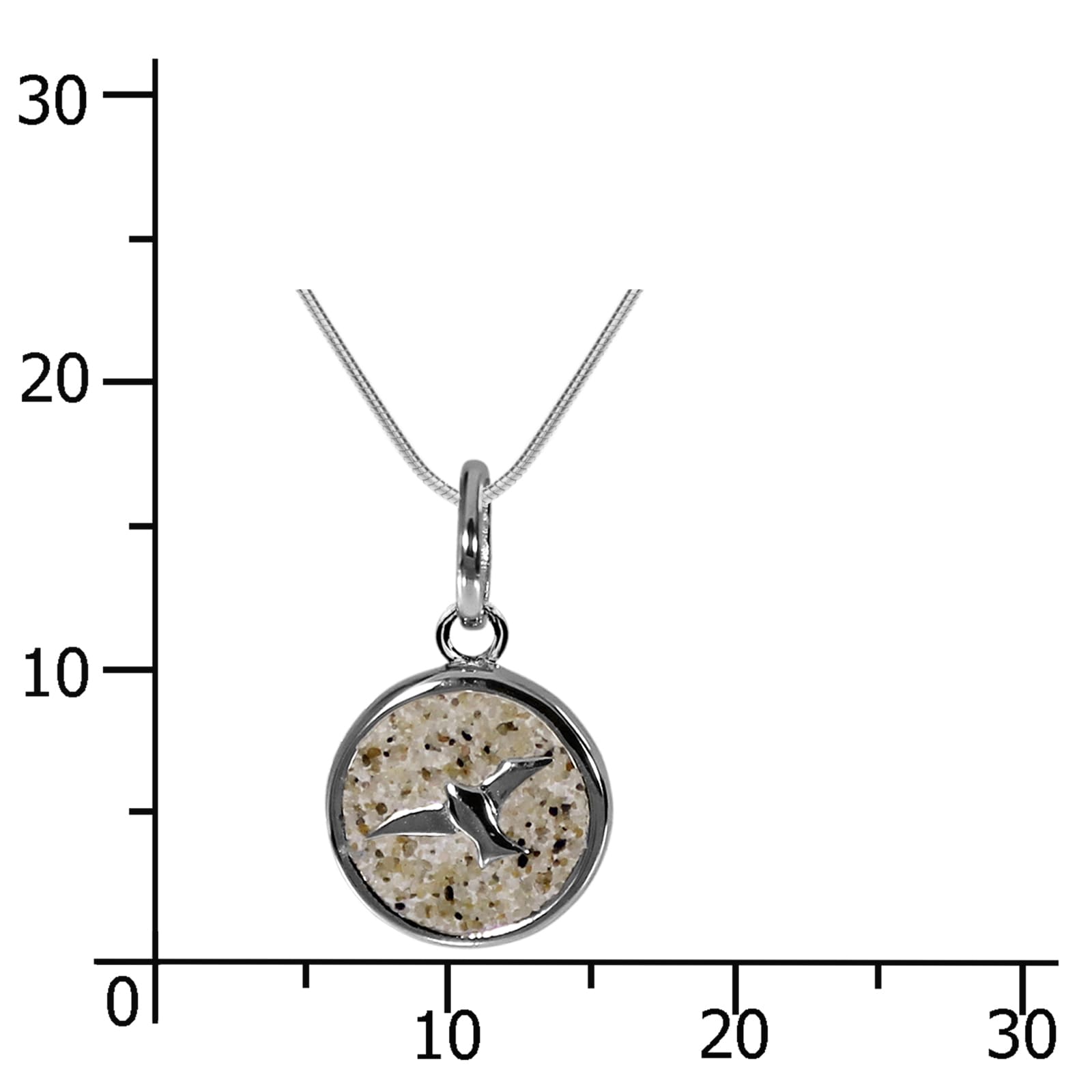 DUR Kette mit Anhänger »- Freiheit - Strandsand - Silber 925/000 -,«
