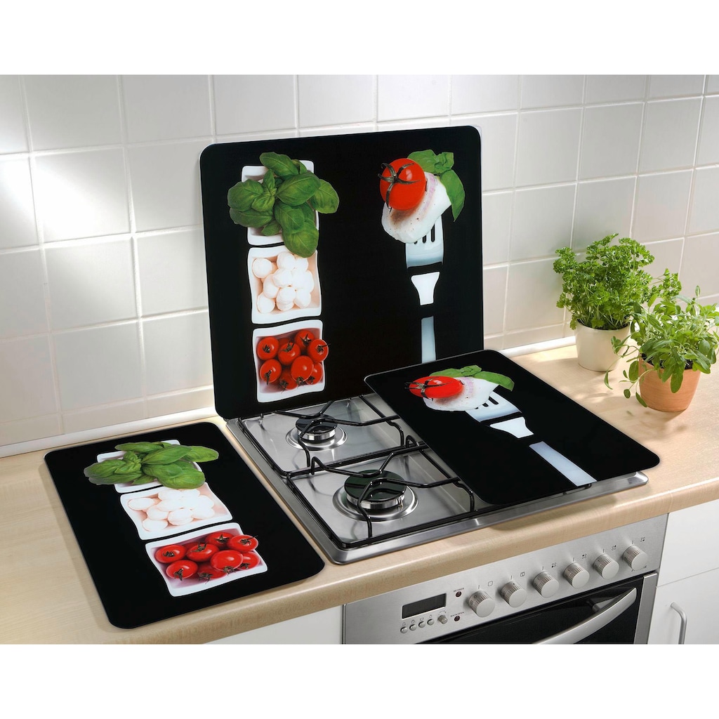 WENKO Herd-Abdeckplatte »Caprese«, (Set, 2 tlg.)