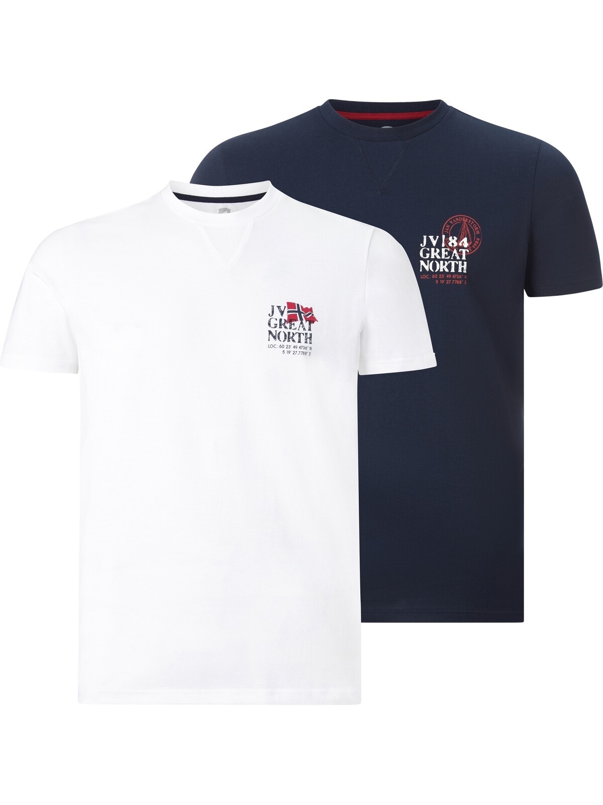 Jan Vanderstorm Adeke T-Shirt White/Navy 3XL 2