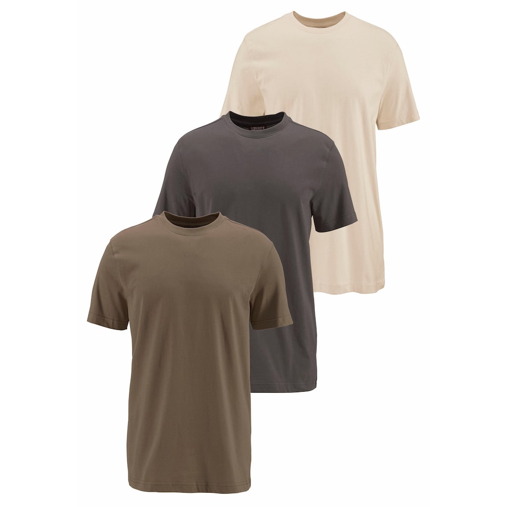 Man's World T-Shirt, (Packung, 3 tlg., 3er-Pack), perfekt als Unterzieh- T-shirt