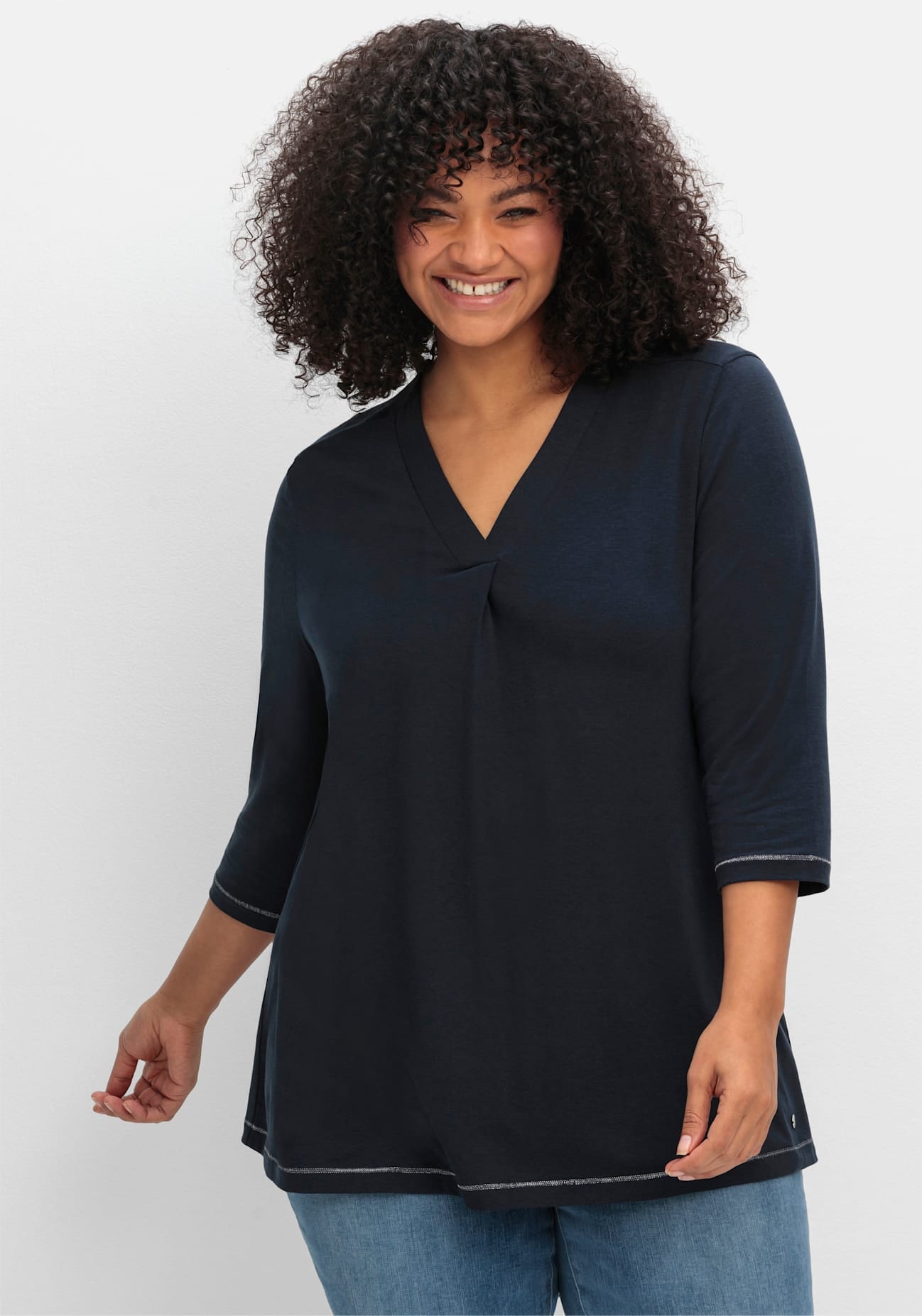 Sheego 3/4-Arm-Shirt "3/4-Arm-Shirt" 1 Stk. tlg. günstig online kaufen