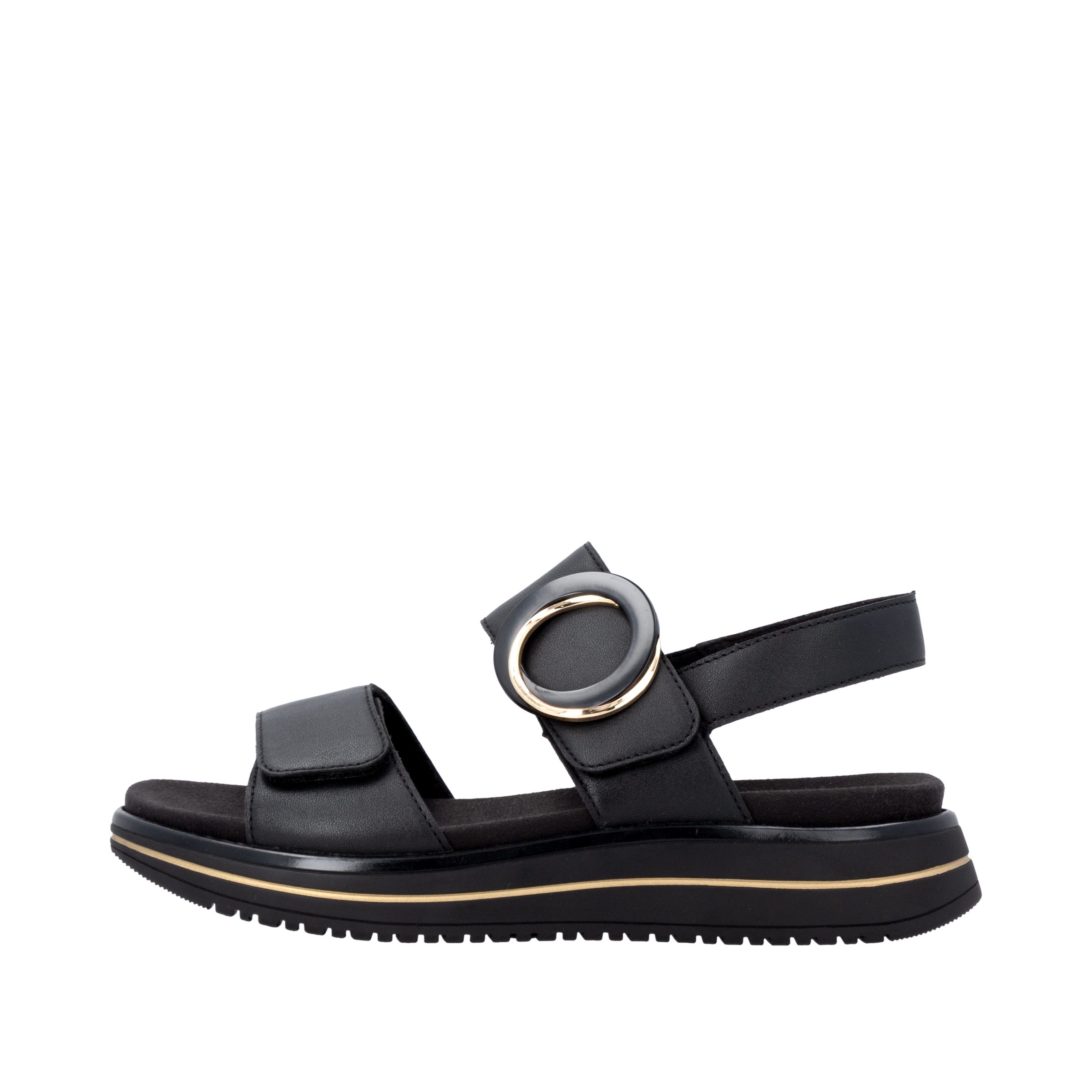 Remonte Plateausandale  Sommerschuh, Sandalette mit Softfußbett und zwei Klettverschlüssen