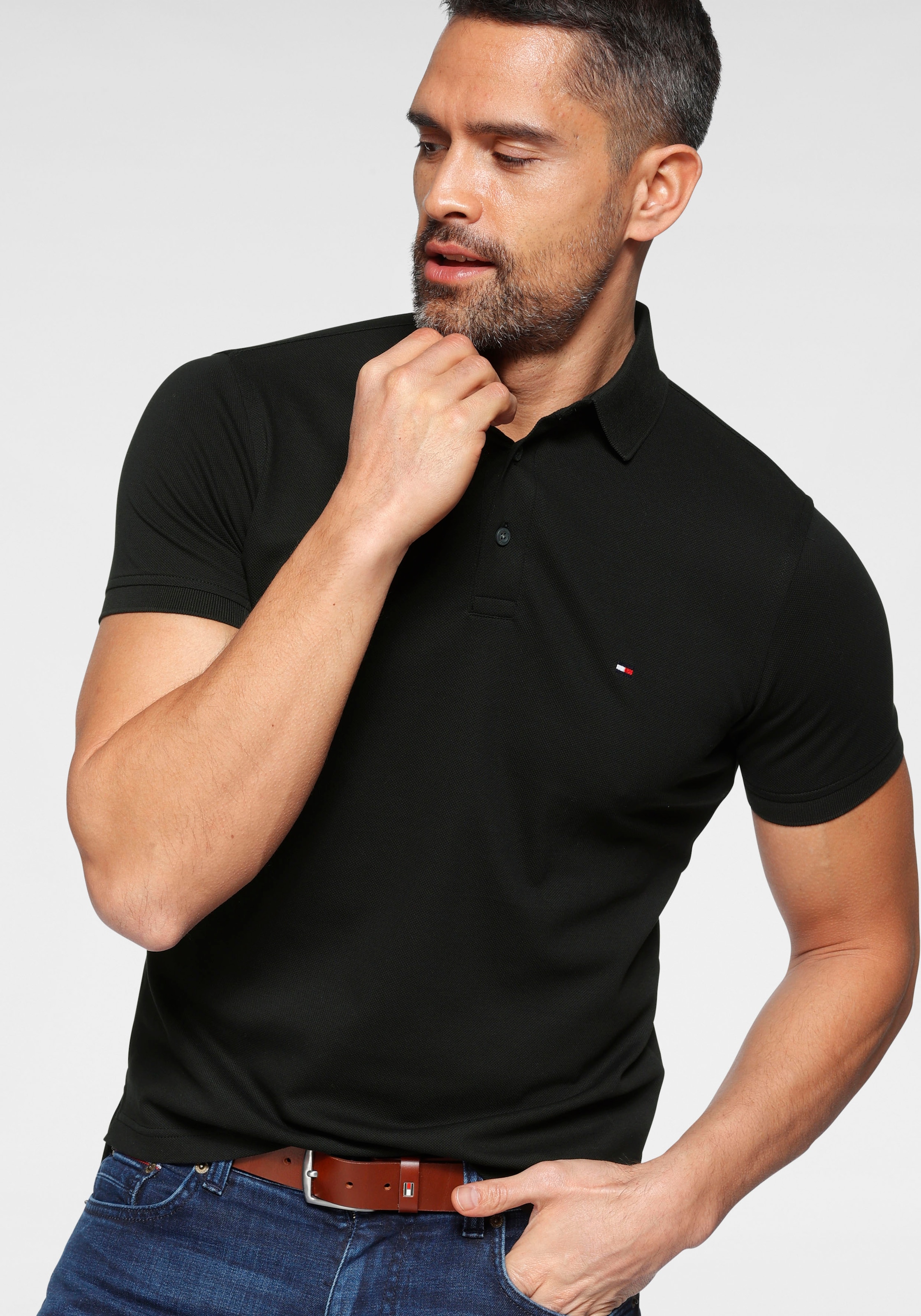 Tommy Hilfiger Poloshirt »1985 SLIM POLO«, hochwertige Baumwoll-Piqué-Qualität