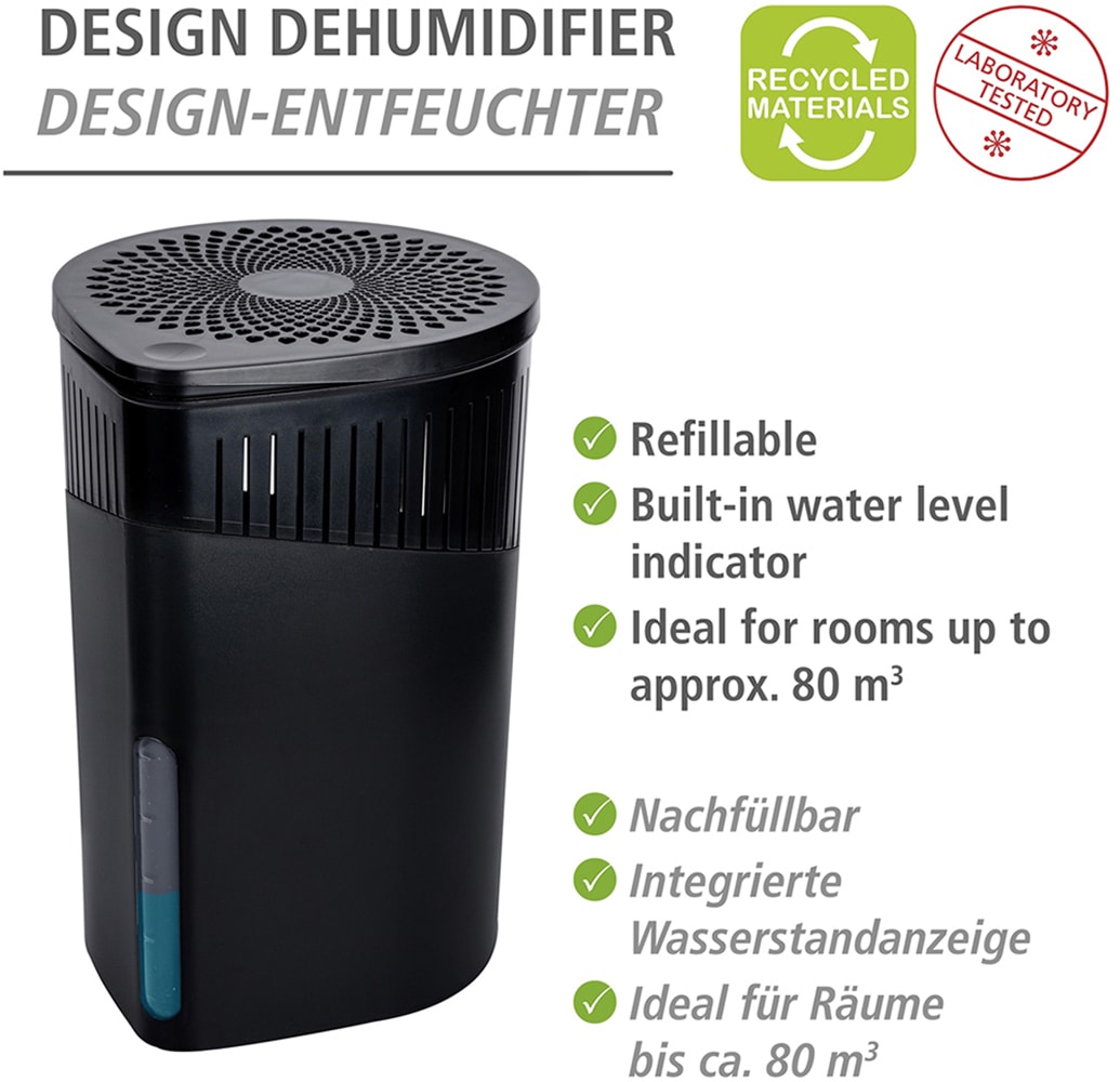 WENKO Luftentfeuchter »Modell Drop« für 80 m³ Räume Tank 1,6 l 2 Entfeuchter mit je 1 x 1000 g Entfeuchter Block