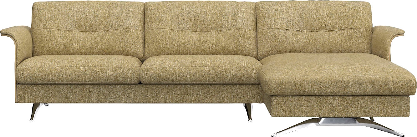 FLEXLUX Ecksofa "Glow, super bequem durch hochwertigem Sitzaufbau mit Feder günstig online kaufen