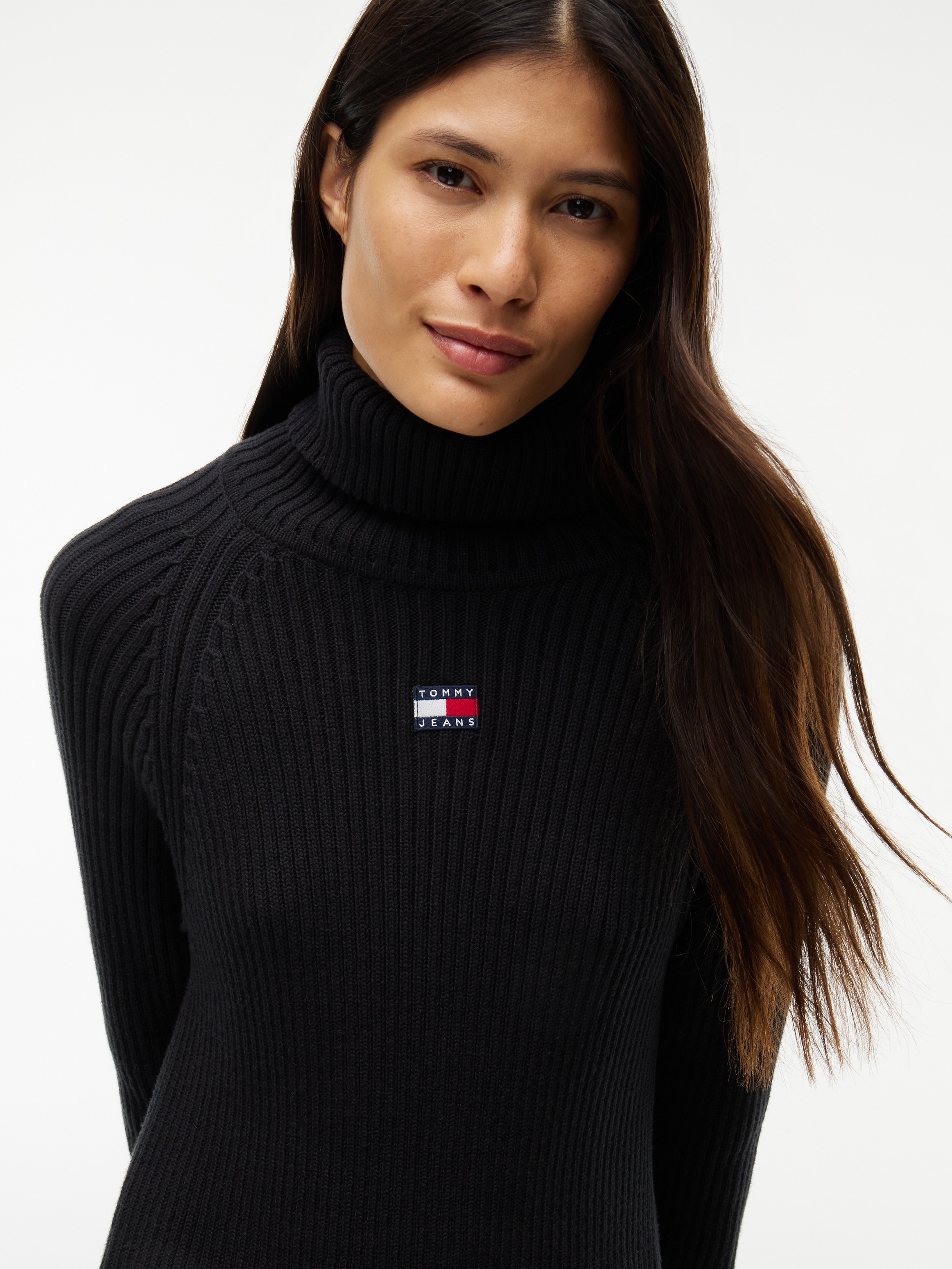 Tommy Jeans Sweatkleid »TJW BADGE MIDI SWEATER DRESS« Baumwolle