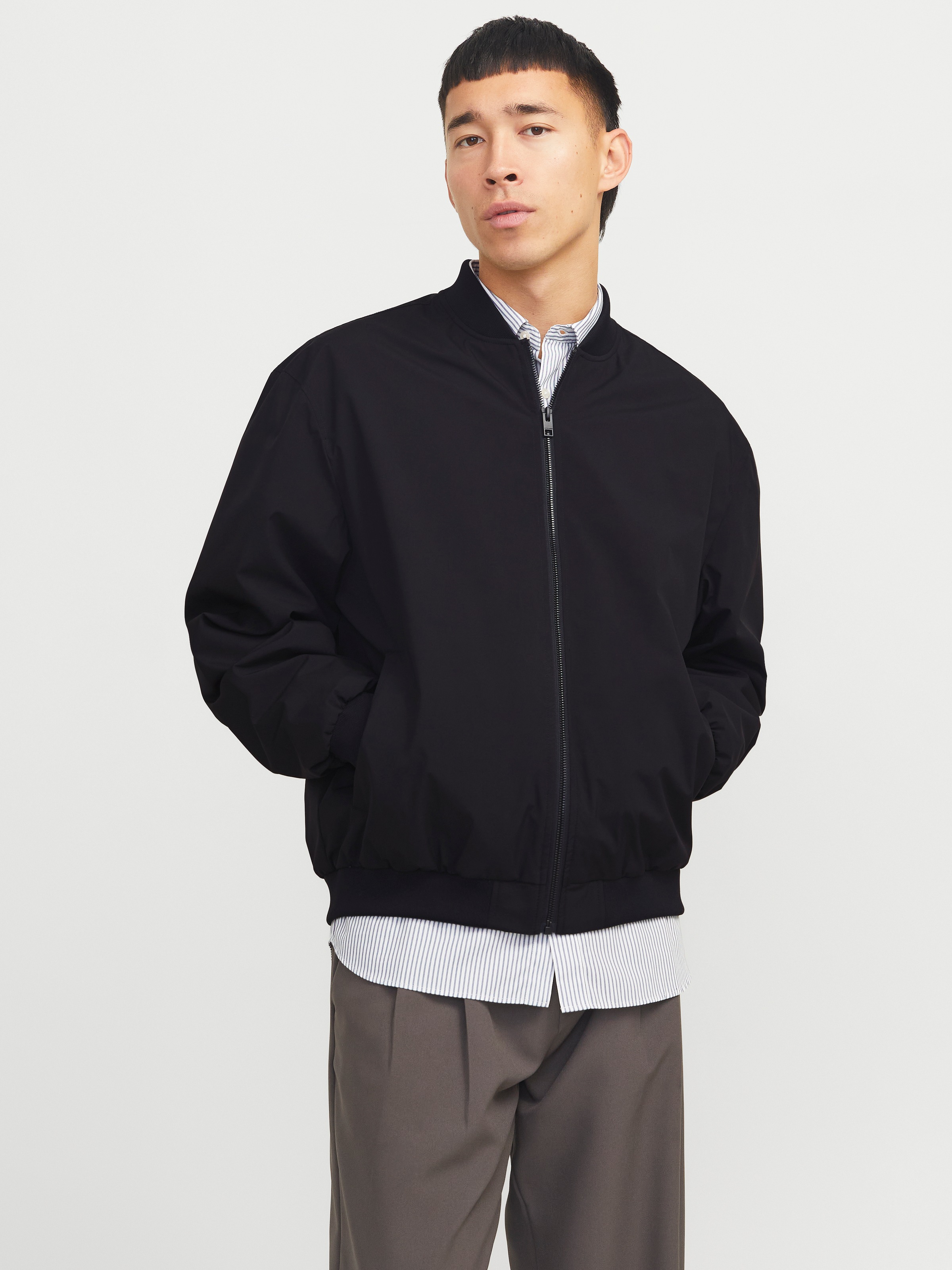 Jack & Jones "JJECHARGE BOMBER JACKET NOOS" ohne Kapuze mit Rippbündchen günstig online kaufen